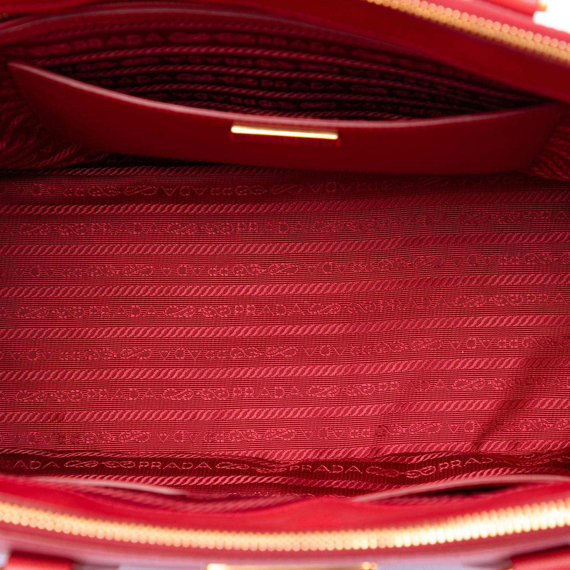 Prada Large Saffiano Lux Galleria Double Zip Tote