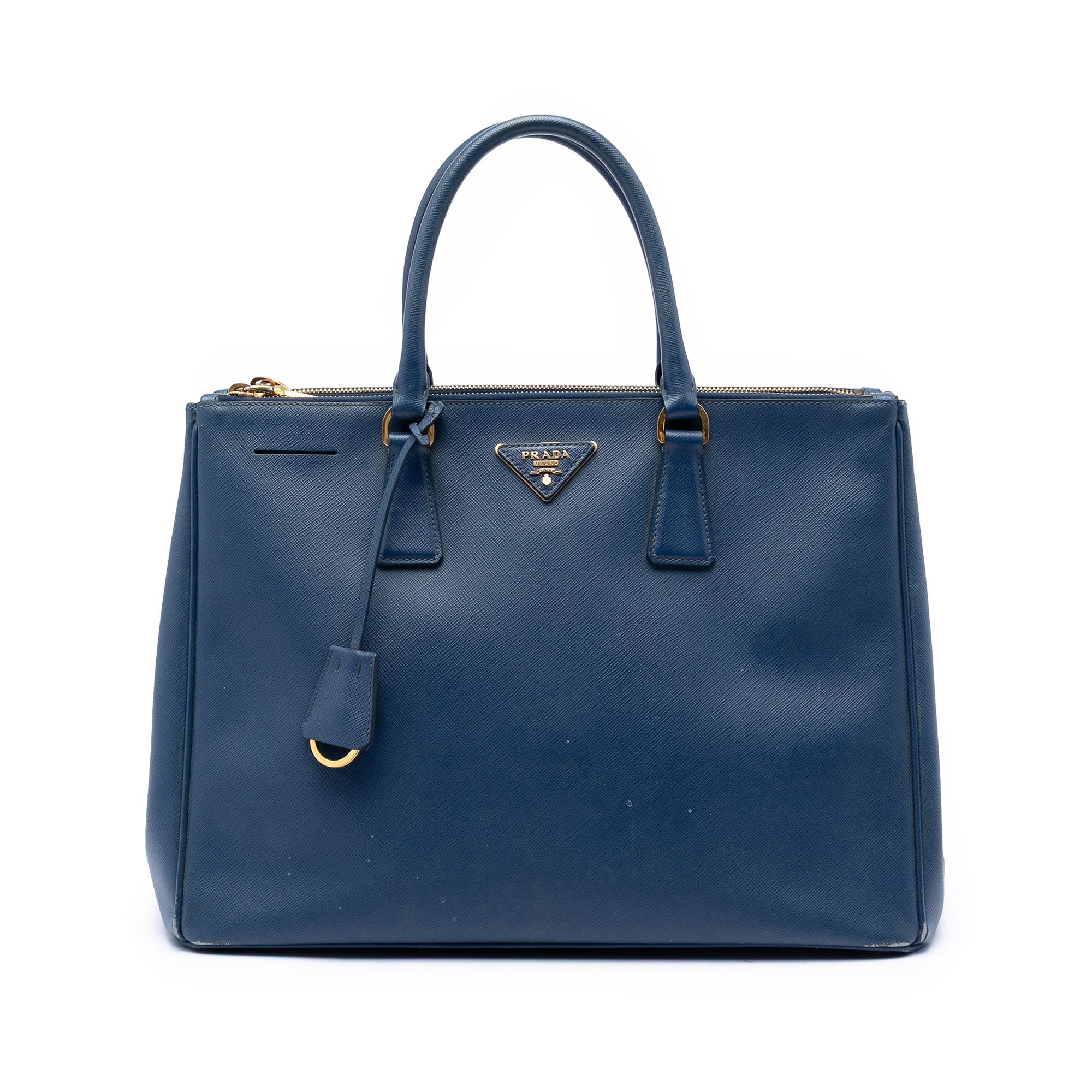 Prada Large Saffiano Lux Galleria Double Zip Tote