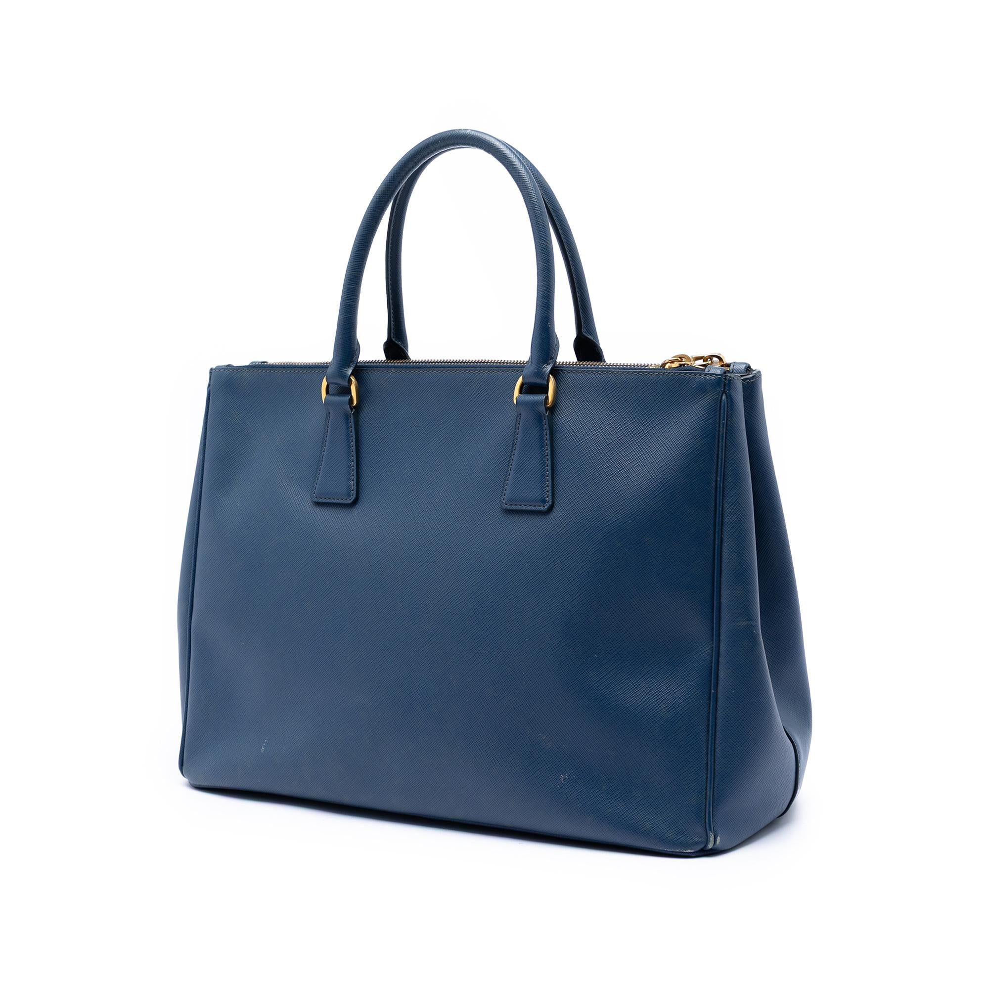 Prada Large Saffiano Lux Galleria Double Zip Tote