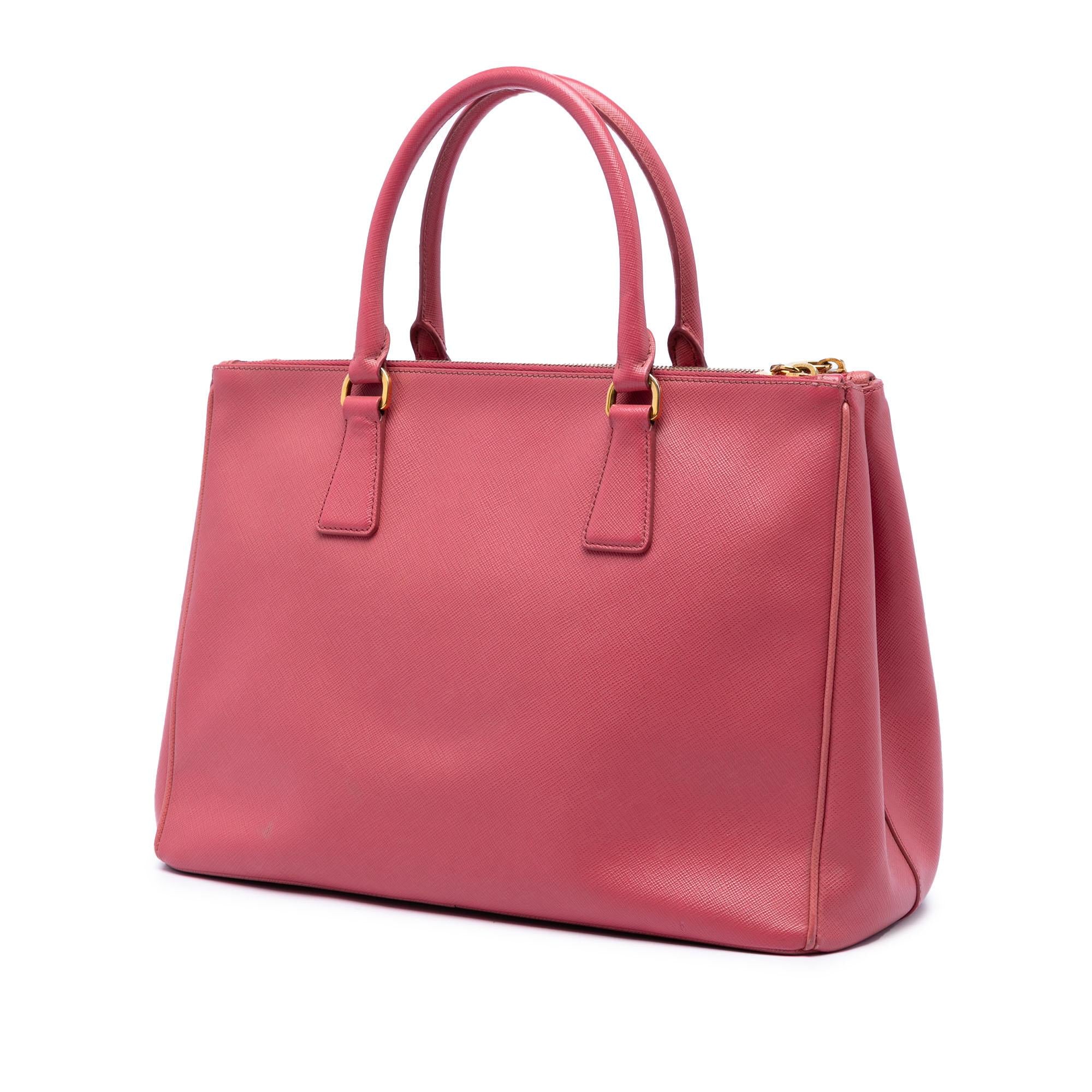 Prada Large Saffiano Lux Galleria Double Zip Tote