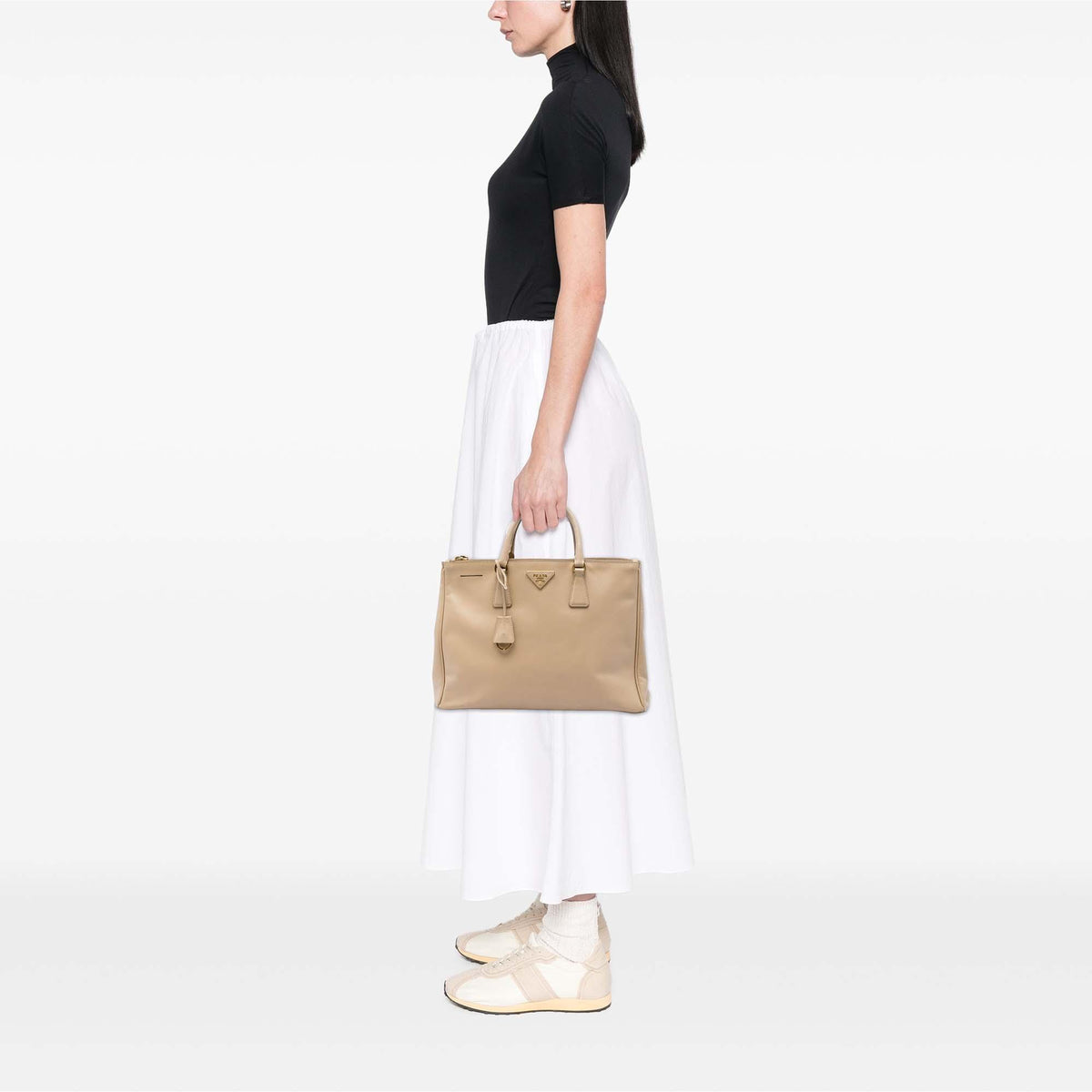 Prada Large Saffiano Lux Galleria Double Zip Tote