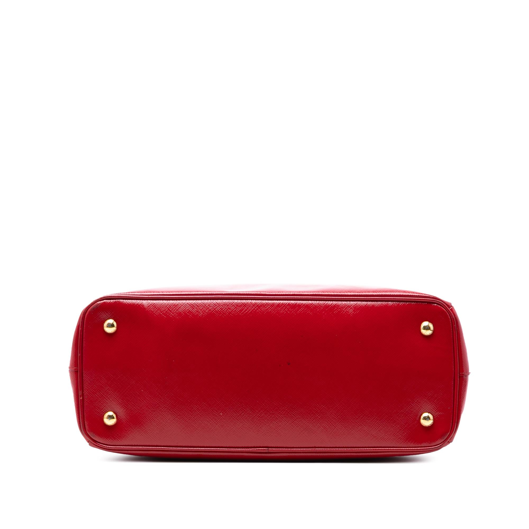 Prada Large Saffiano Vernice Galleria Satchel