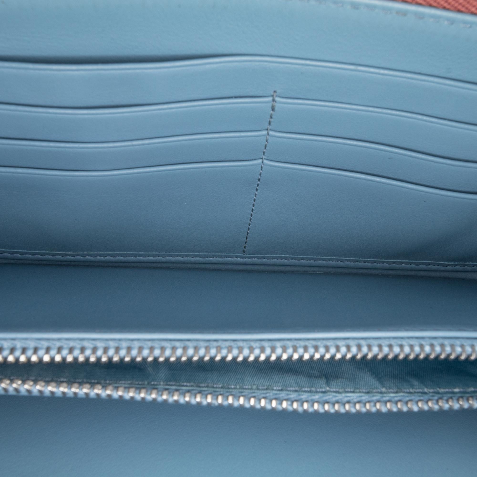 Prada Leather Etiquette Zip Around Wallet