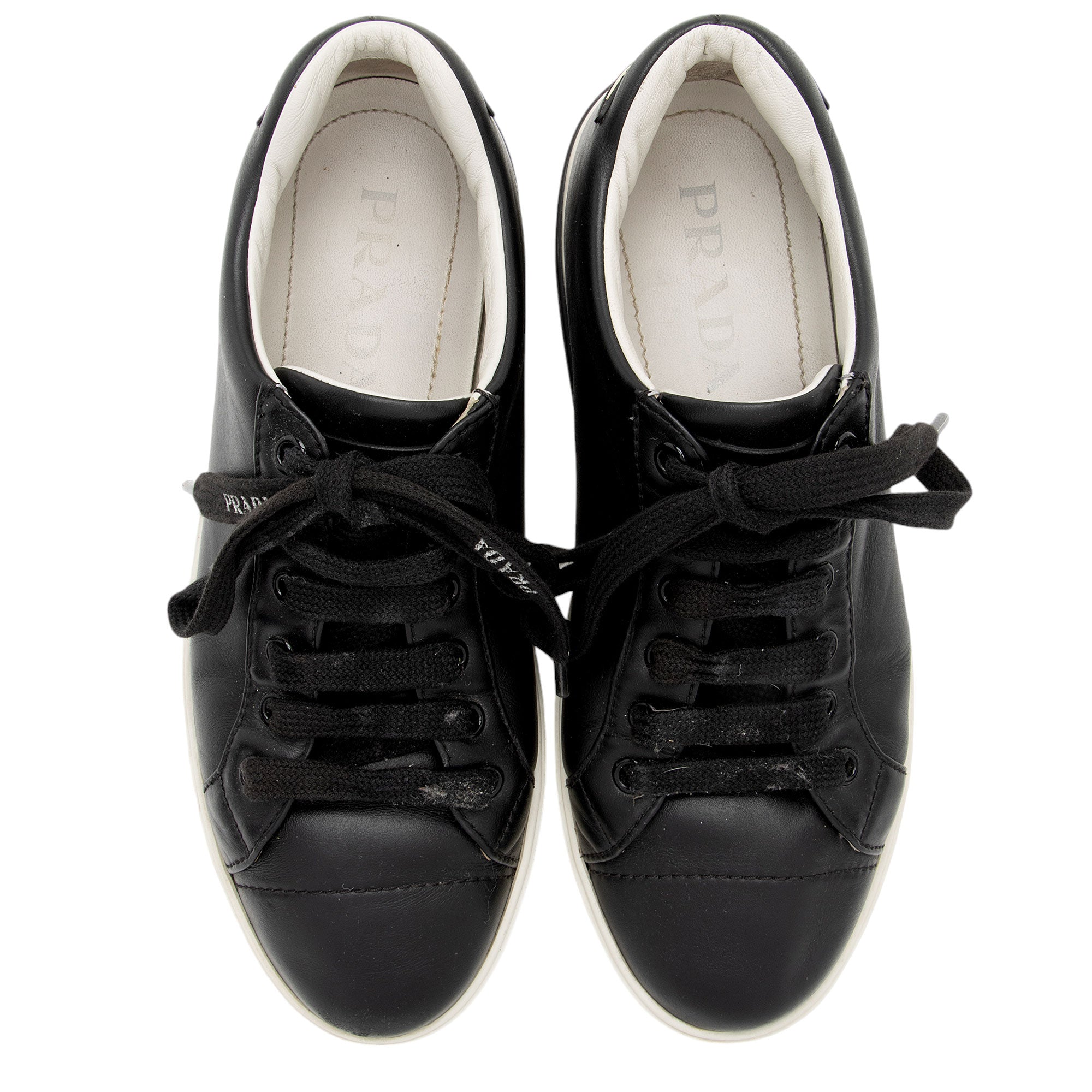 Prada Leather Macro Sneakers - Size 7 / 37
