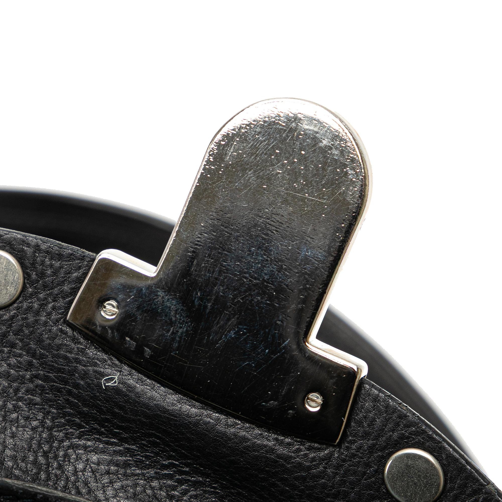 Prada Leather Studded Easy Shoulder Bag