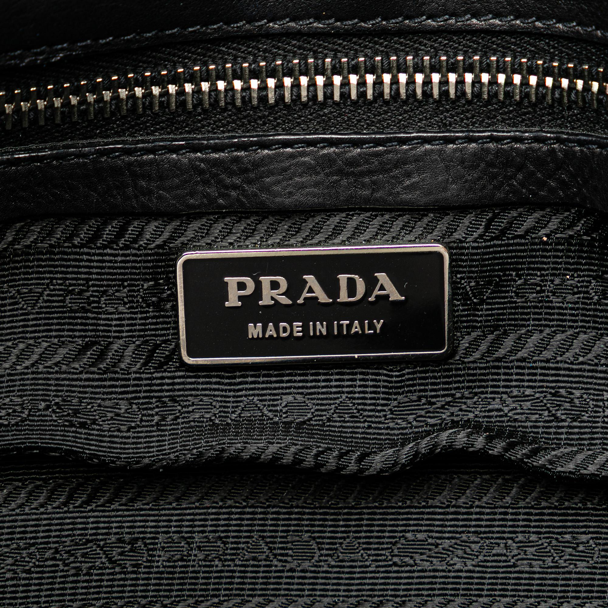 Prada Leather Studded Easy Shoulder Bag