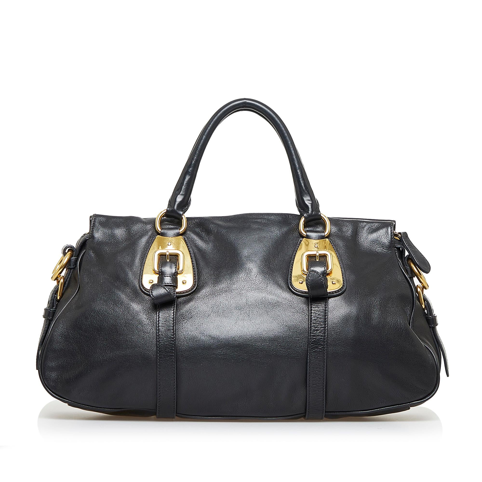 Prada Leather Tote Bag (SHG-D4pUnz)