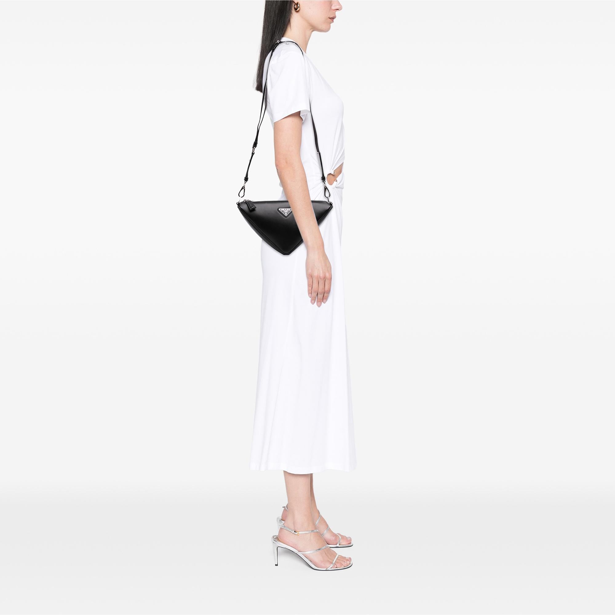Prada Leather Triangle Crossbody