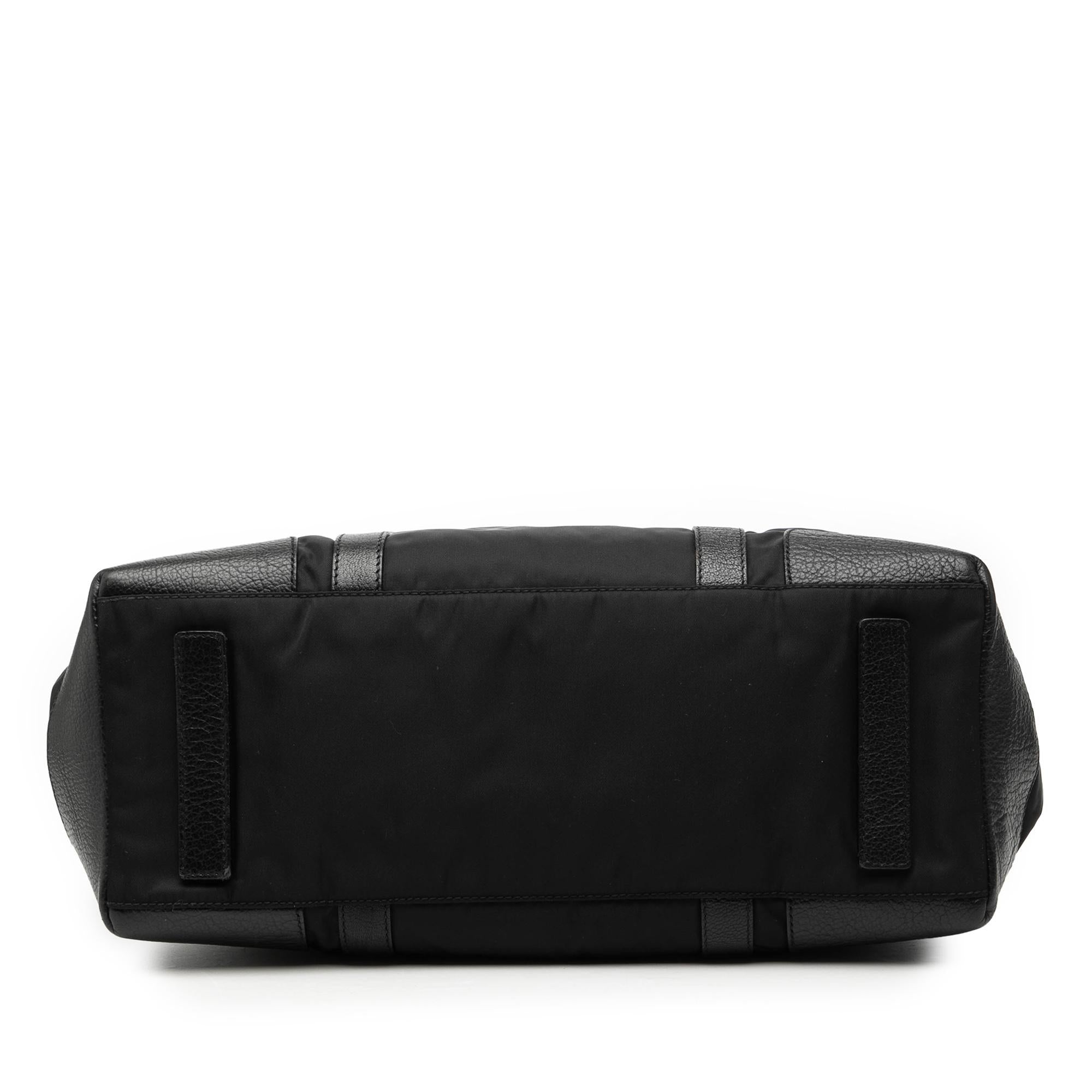 Prada Leather Trimmed Tessuto Tote