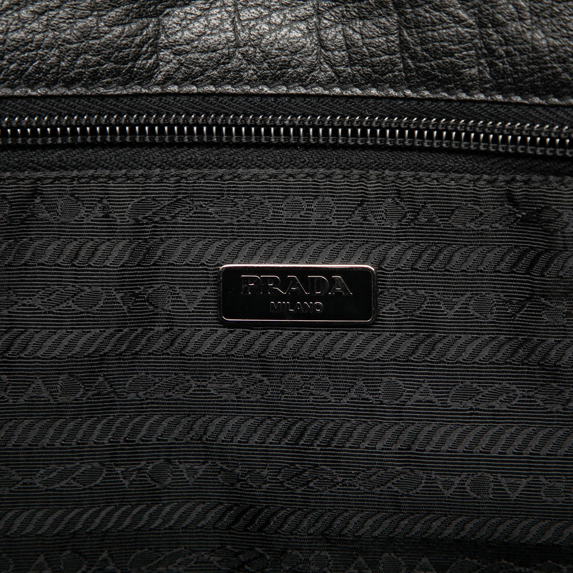 Prada Leather Trimmed Tessuto Tote