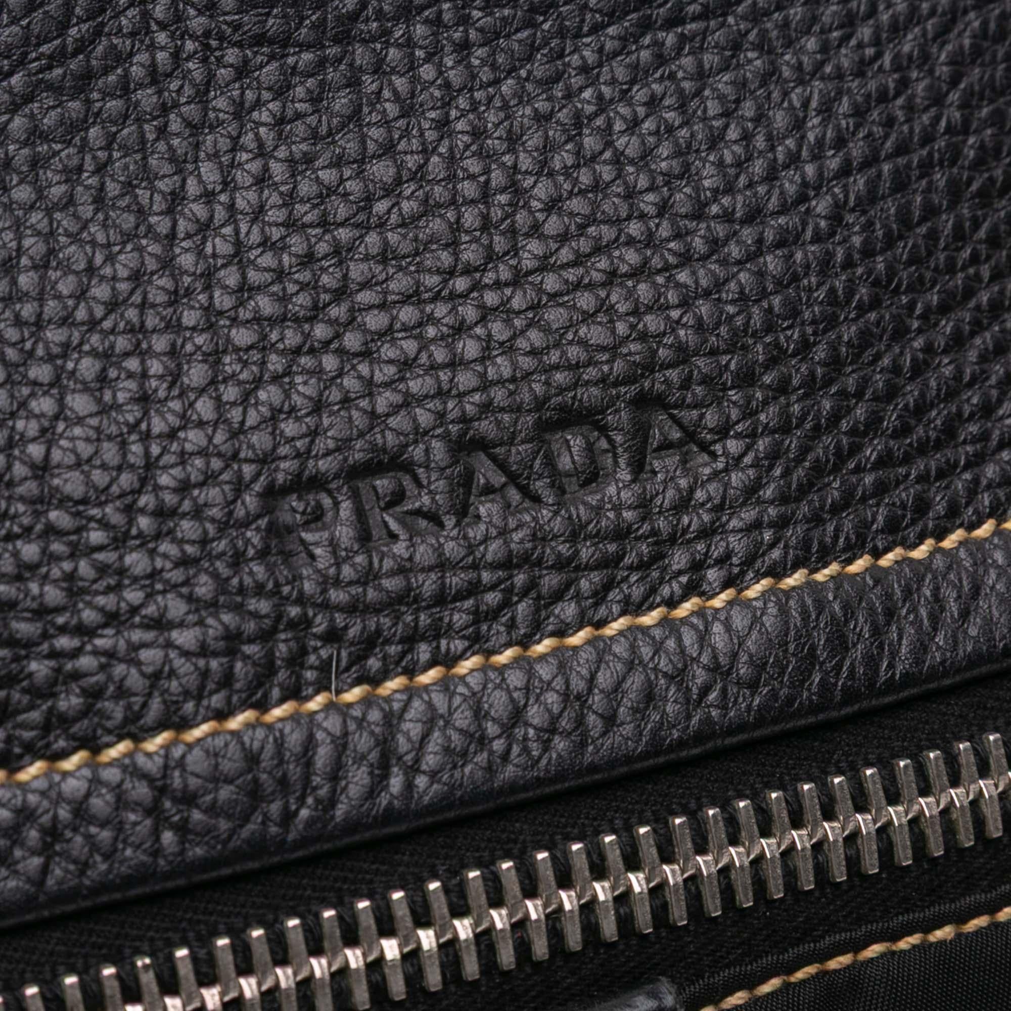Prada Leather and Tessuto Shoulder Bag