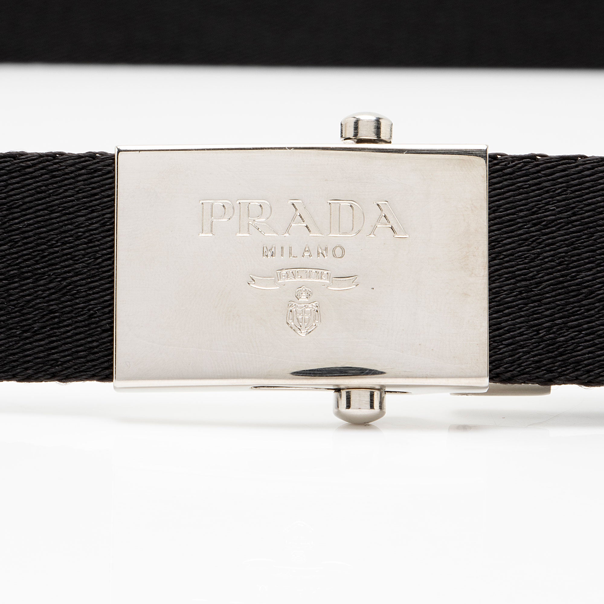 Prada Logo Buckle Nylon Double Wrap Belt - Size 32 / 80