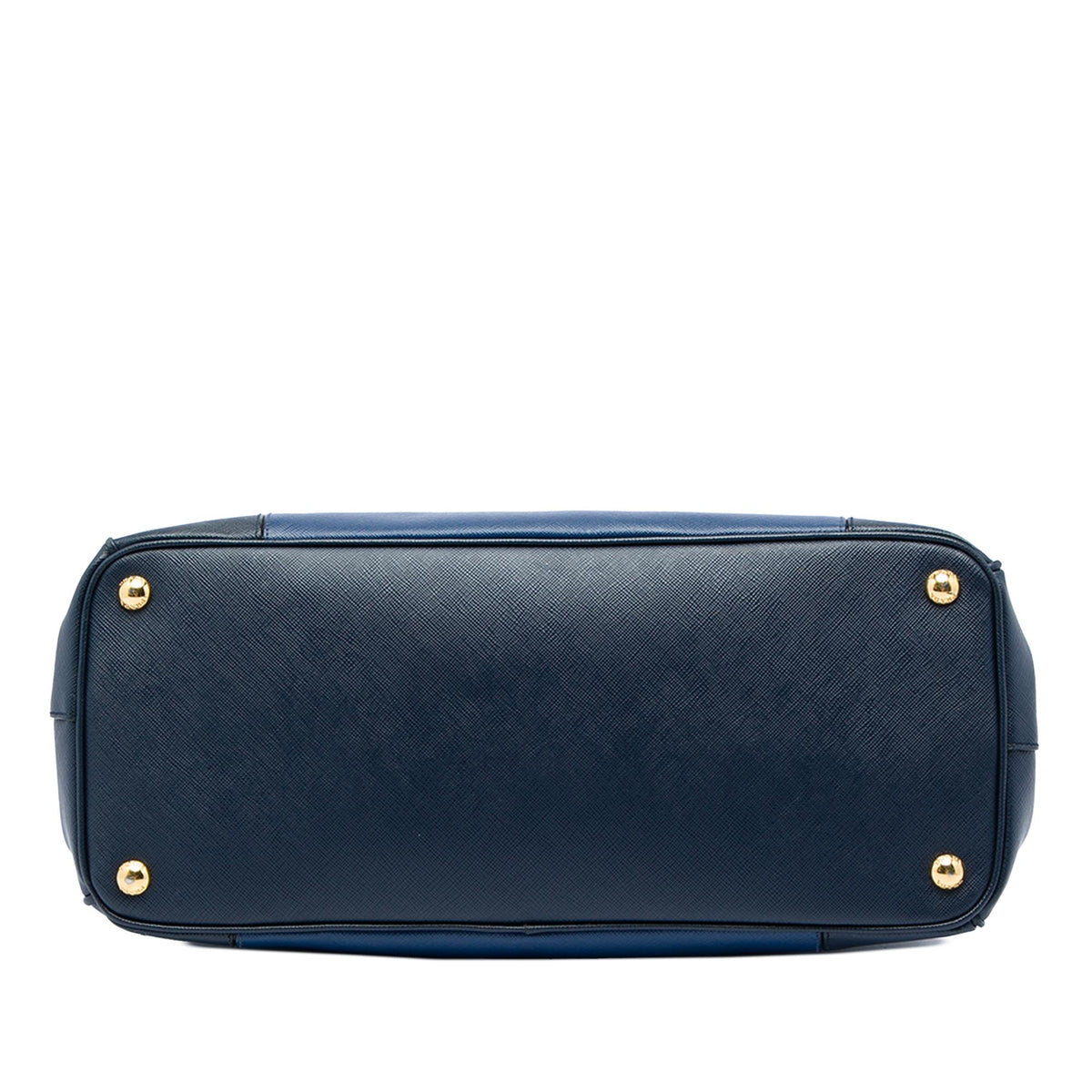 Prada Medium Bicolor Saffiano Lux Galleria Double Zip Satchel