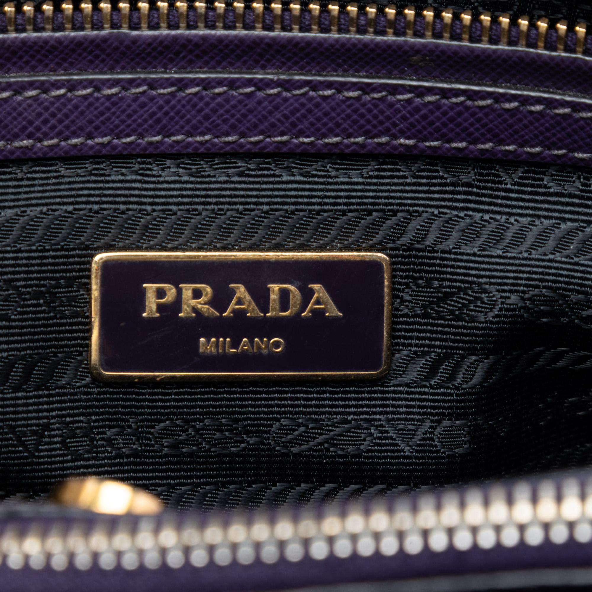 Prada Medium Bicolor Saffiano Lux Galleria Satchel