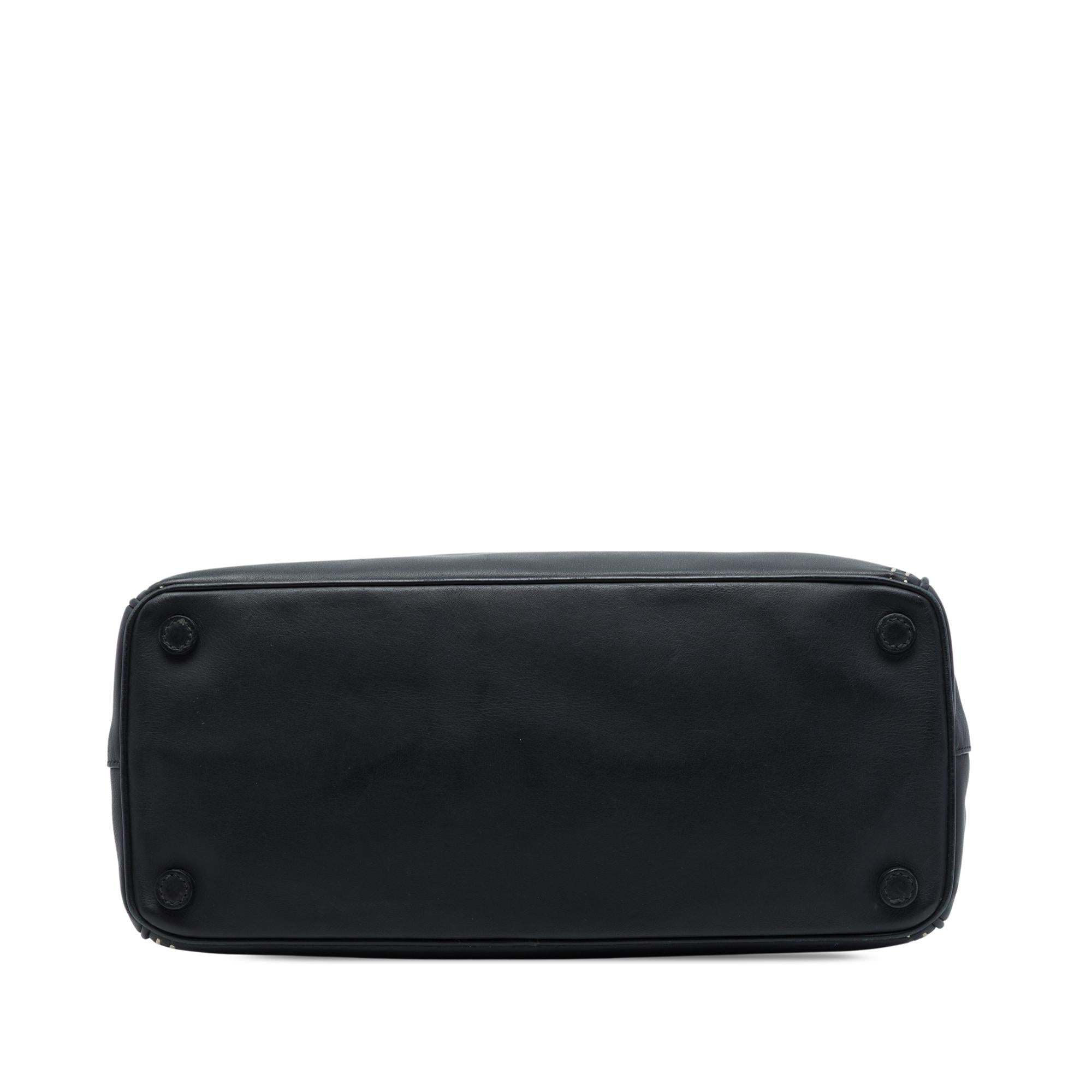 Prada Medium City Calf Hand Stitched Galleria Double Zip Satchel