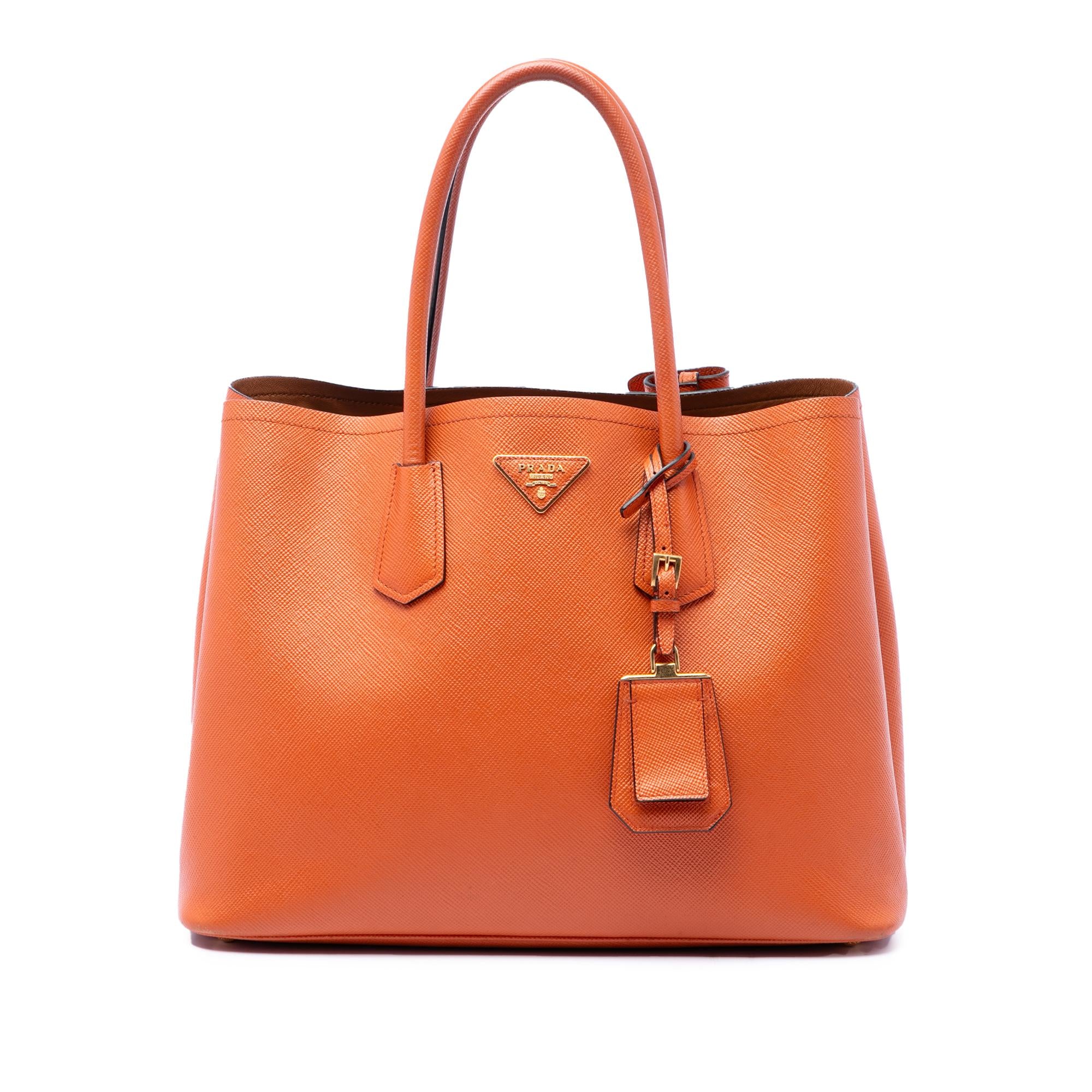 Prada Medium Saffiano Cuir Double Handle Satchel