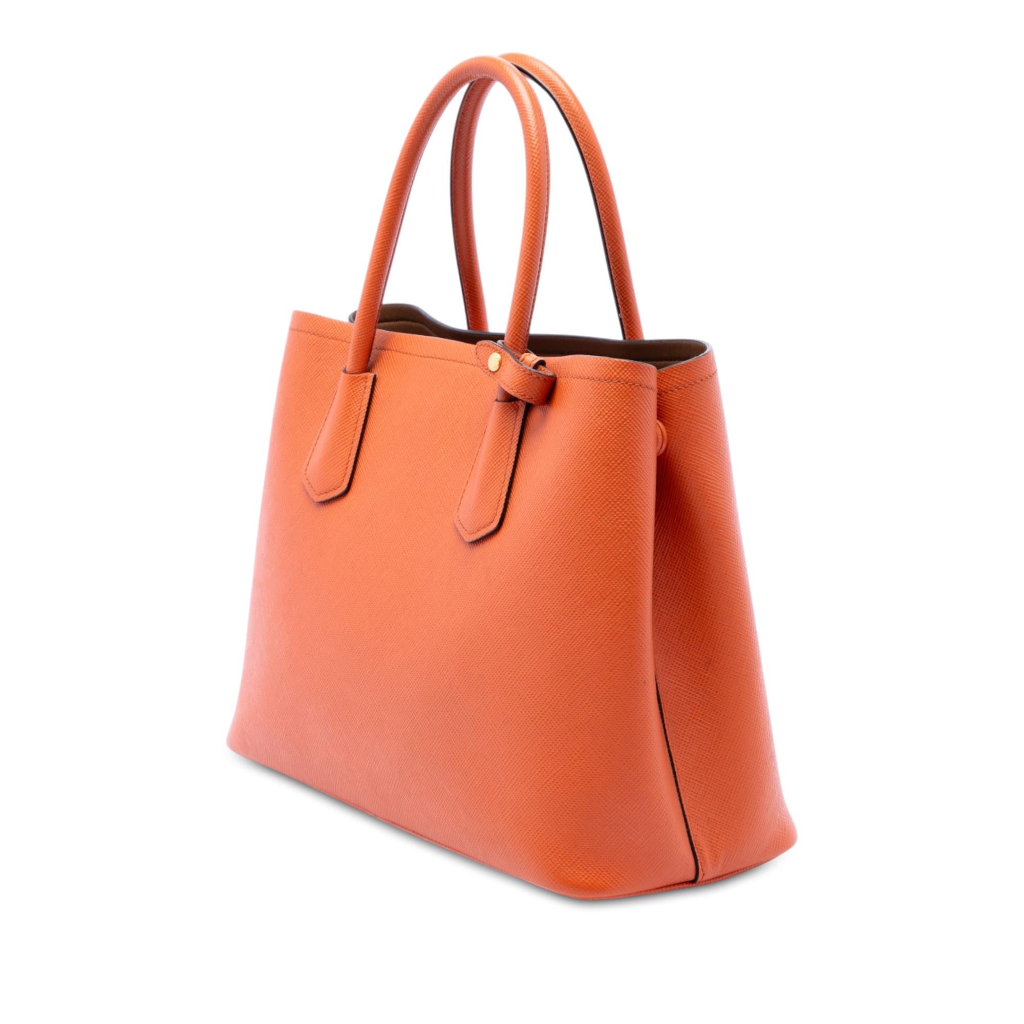 Prada Medium Saffiano Cuir Double Handle Satchel