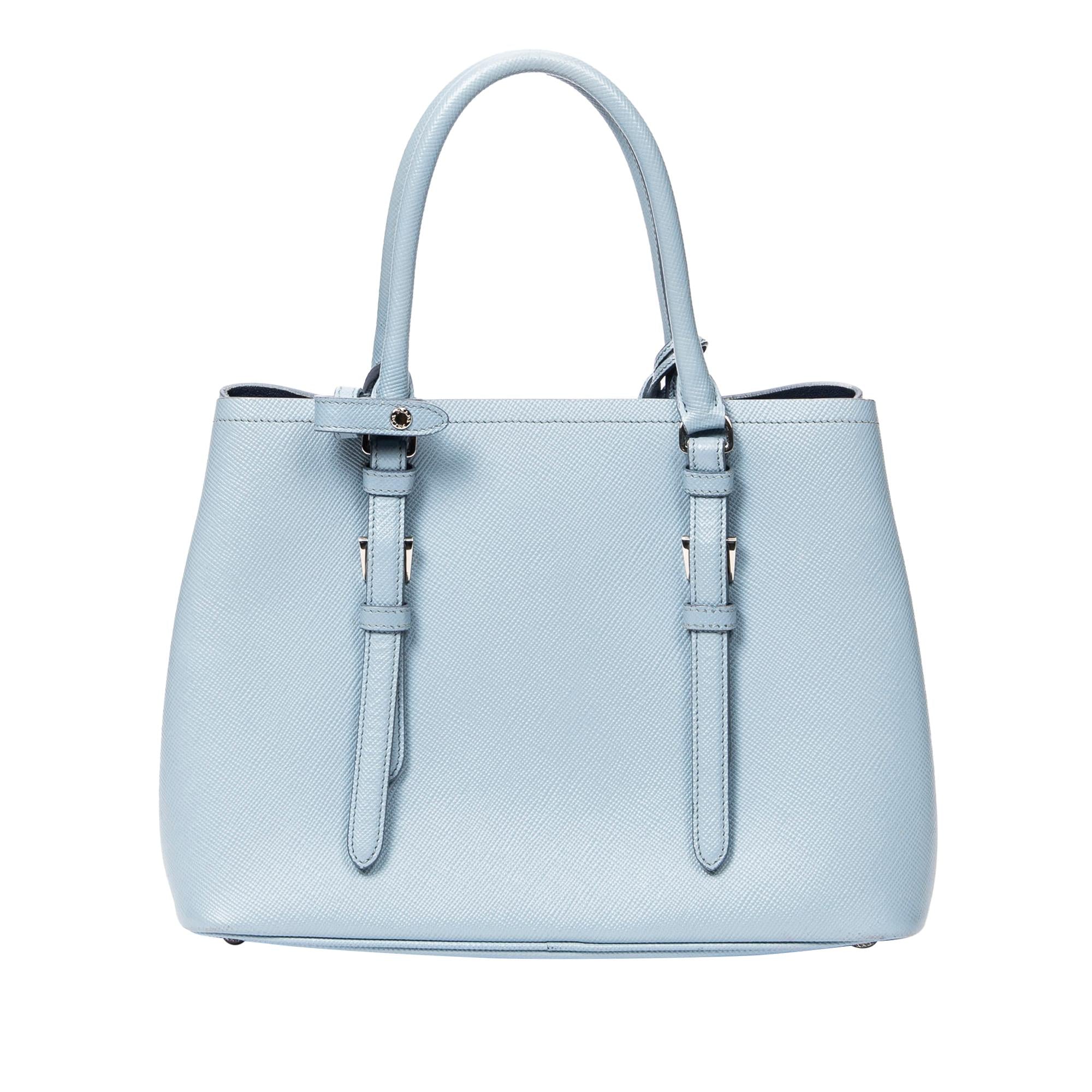 Prada Medium Saffiano Cuir Double Satchel (SHG-2RGiAm)