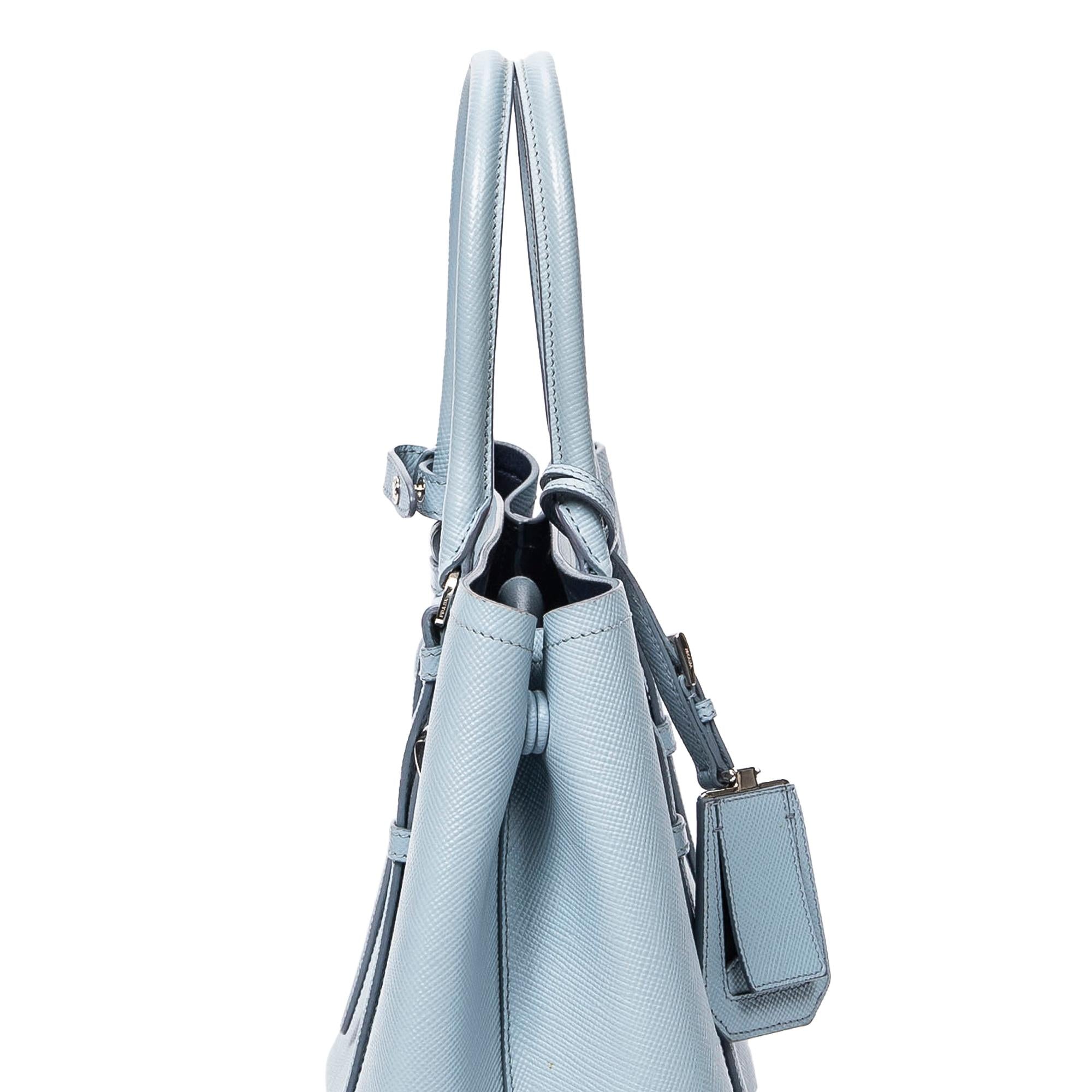 Prada Medium Saffiano Cuir Double Satchel (SHG-2RGiAm)