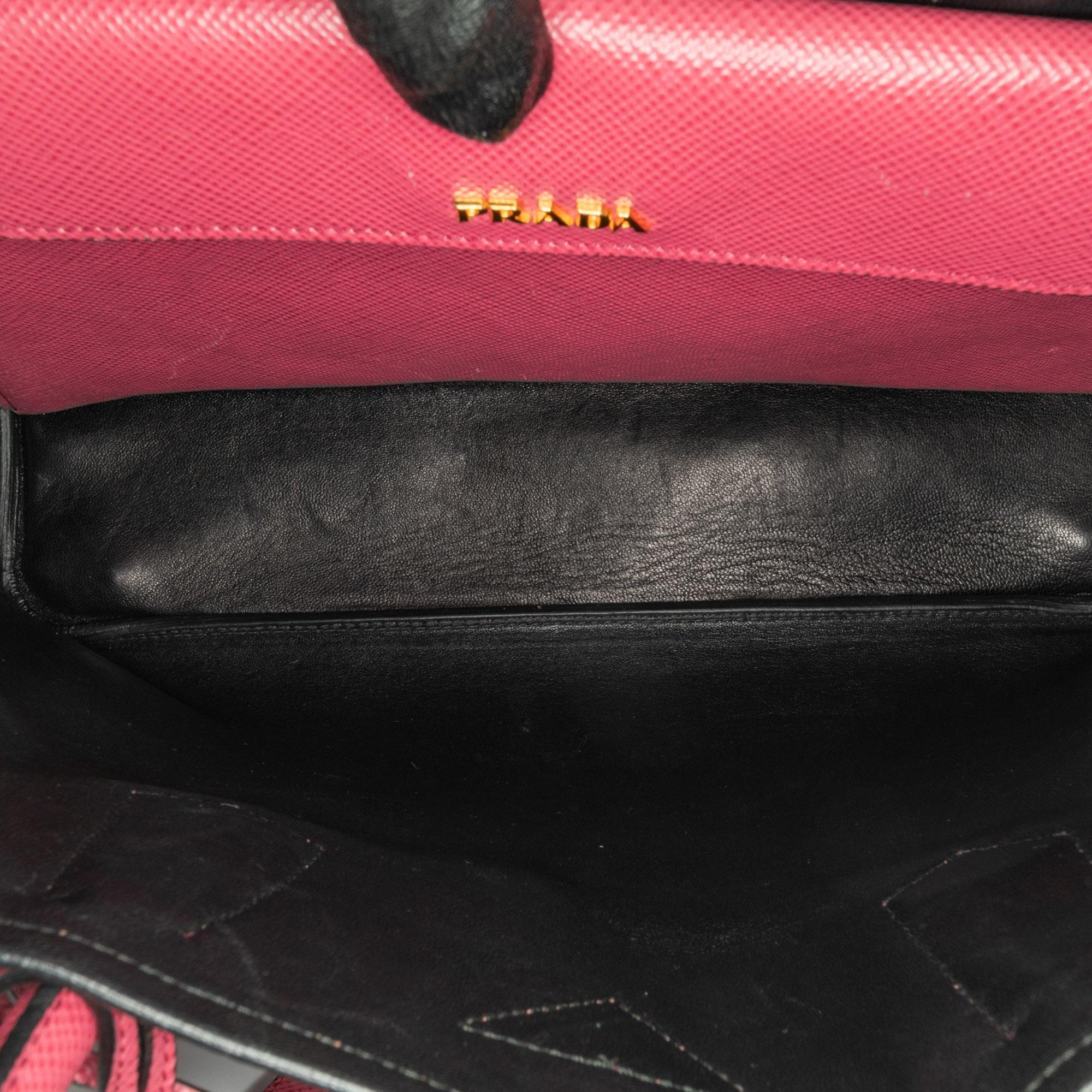 Prada Medium Saffiano Cuir Double Satchel (SHG-I3rJrx)