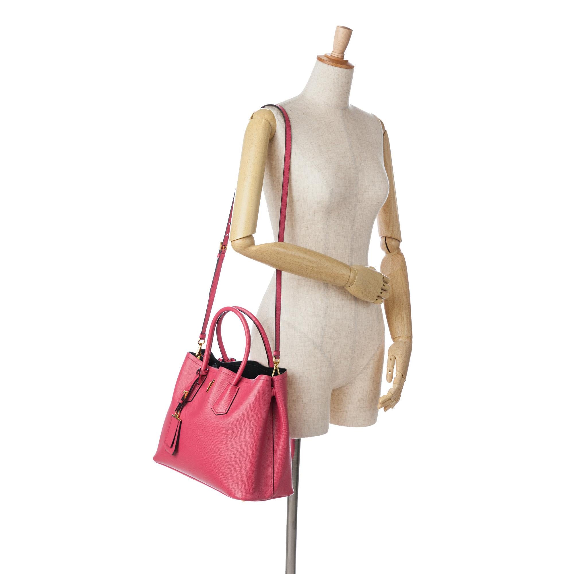 Prada Medium Saffiano Cuir Double Satchel (SHG-I3rJrx)