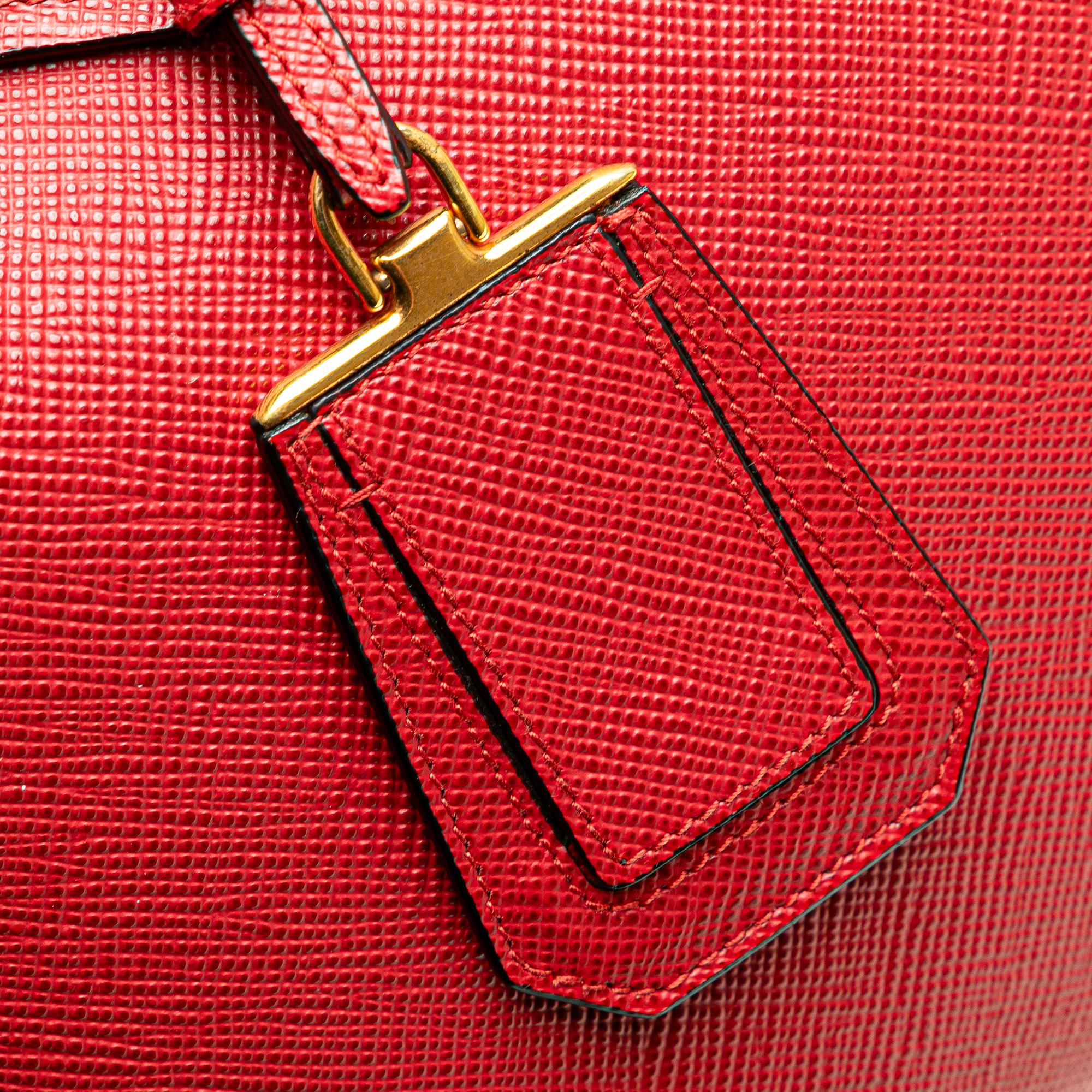 Prada Medium Saffiano Cuir Double Satchel