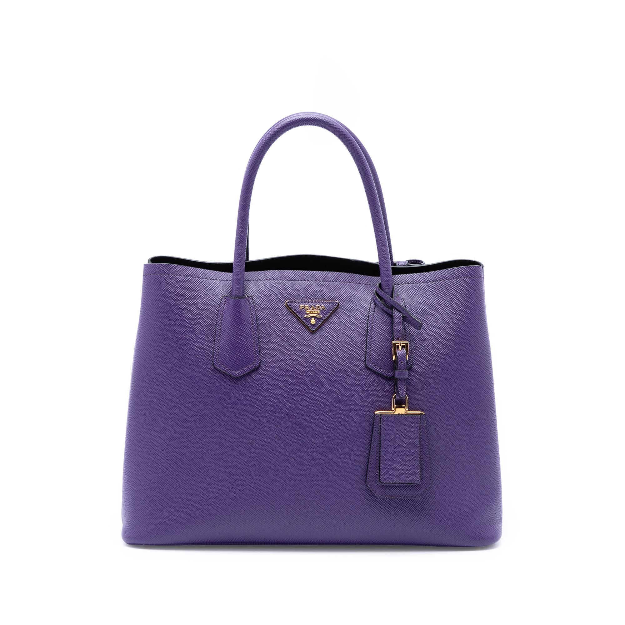 Prada Medium Saffiano Cuir Double Satchel