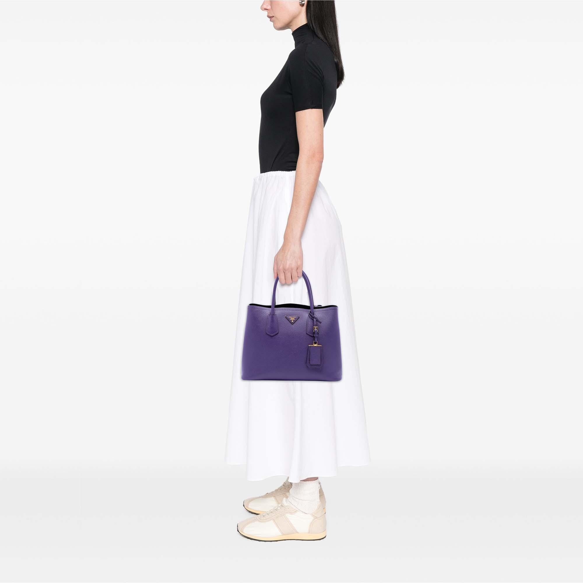 Prada Medium Saffiano Cuir Double Satchel