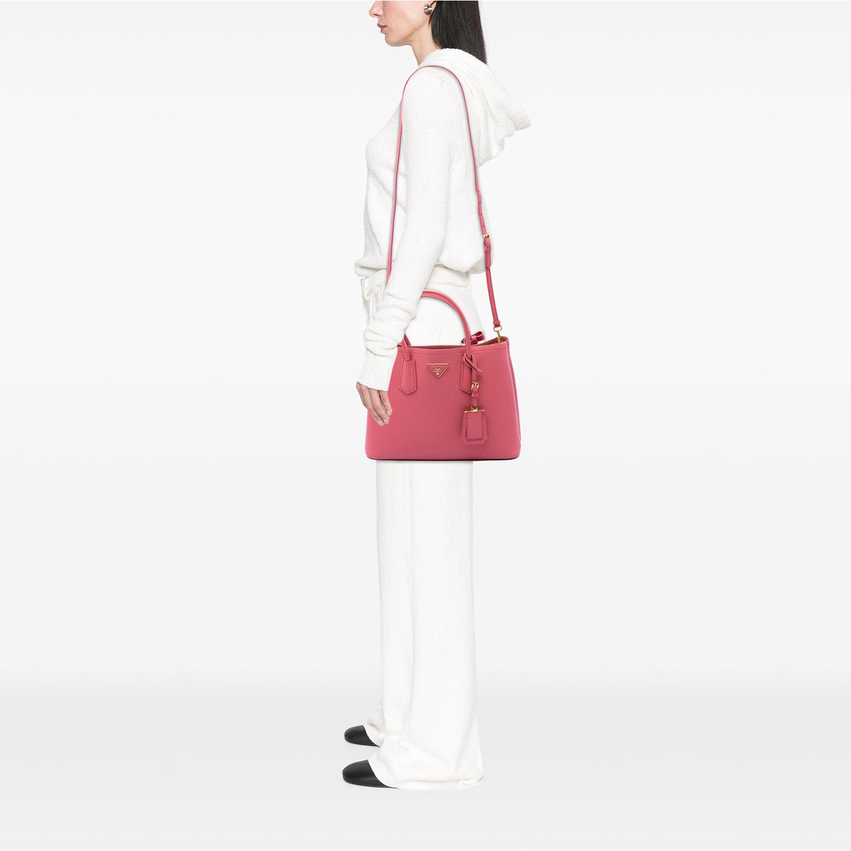 Prada Medium Saffiano Cuir Double Satchel