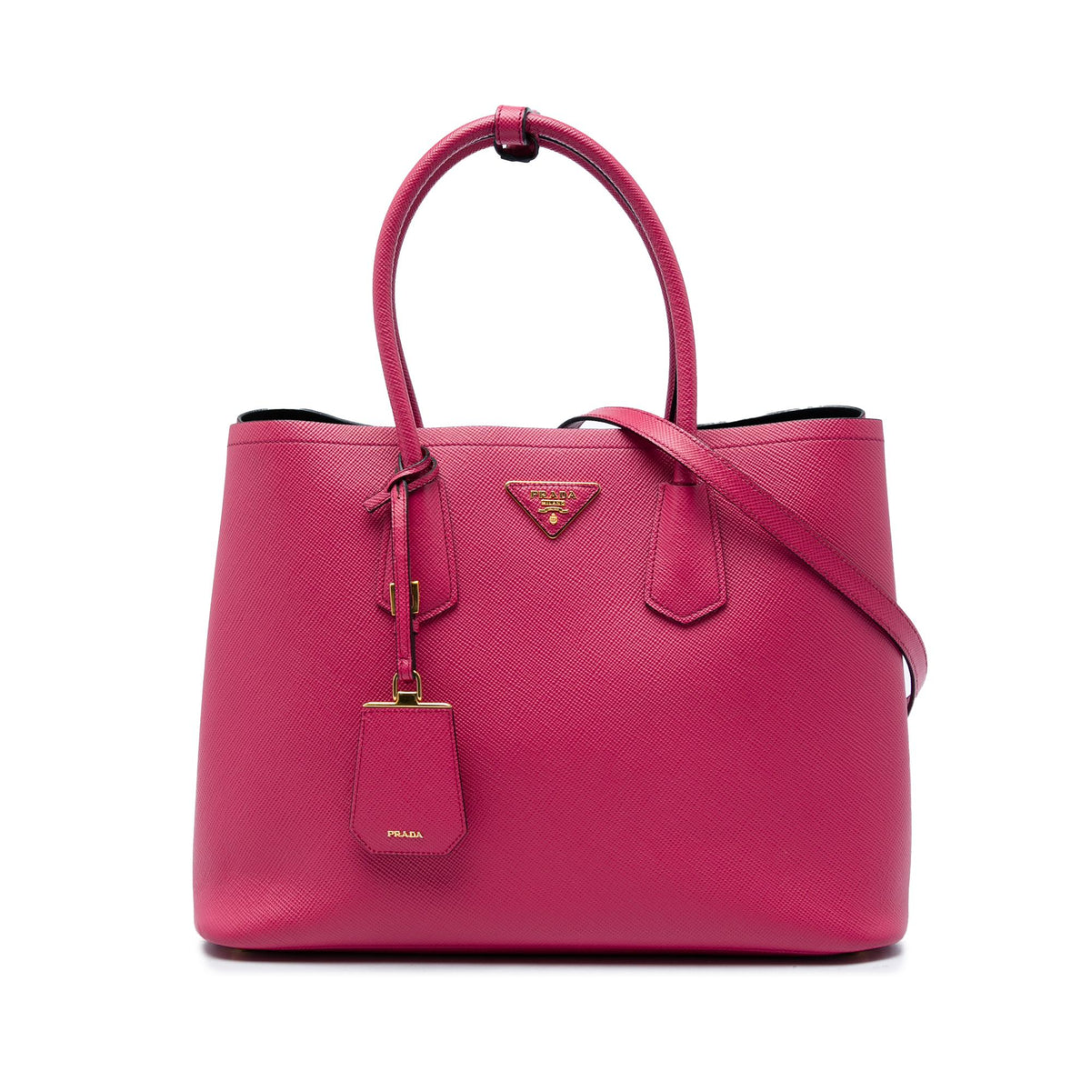 Prada Medium Saffiano Cuir Double Satchel