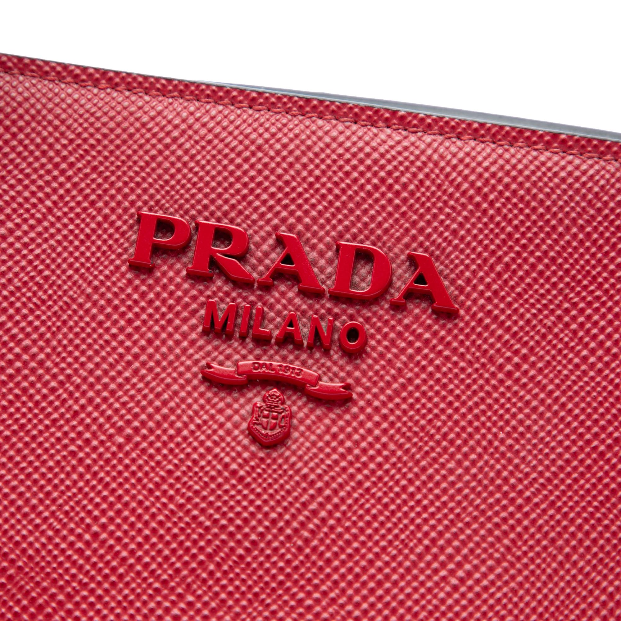 Prada Medium Saffiano Cuir Monochrome Top Handle Tote