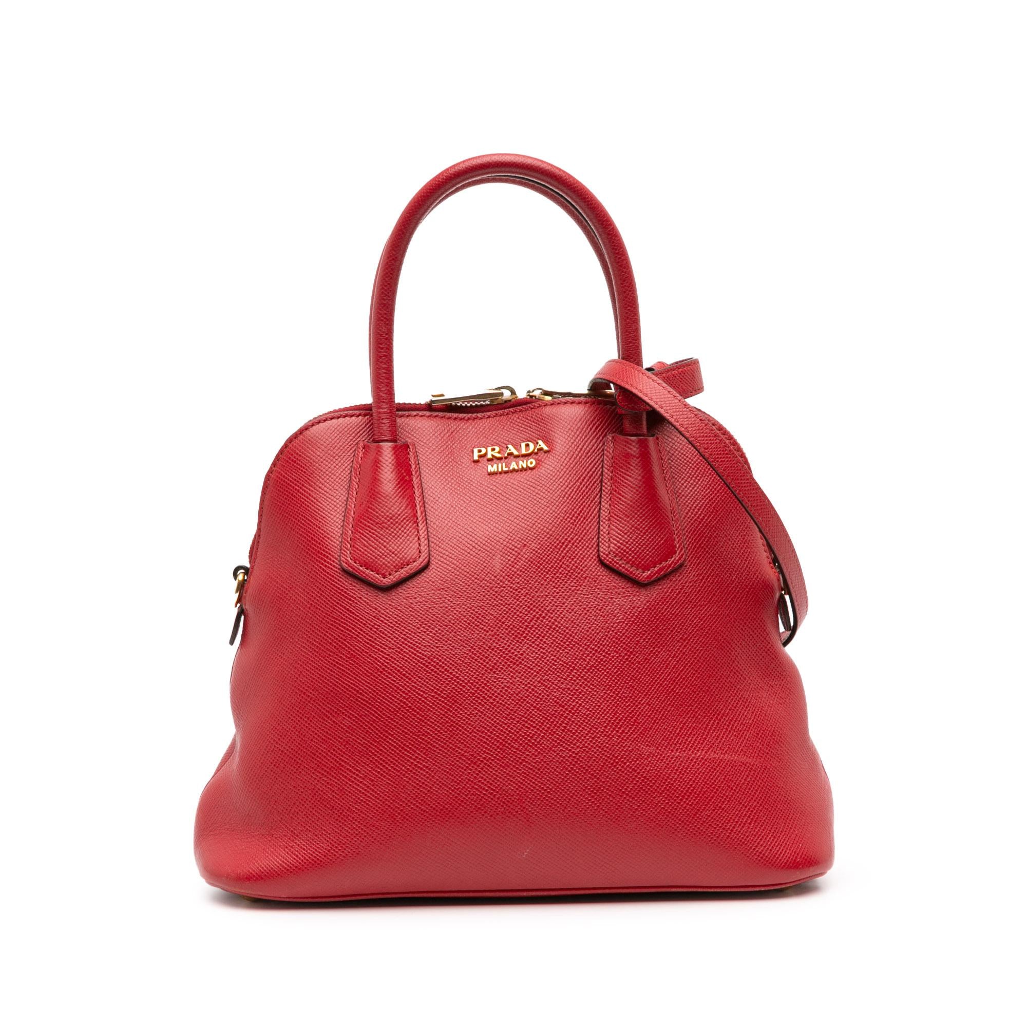Prada Medium Saffiano Dome Satchel