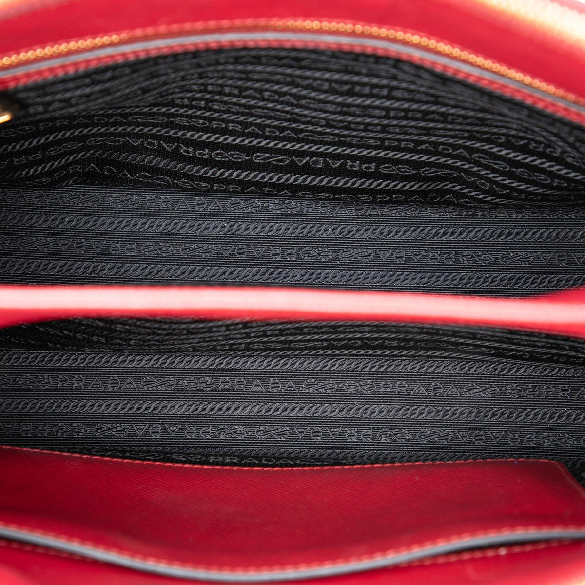 Prada Medium Saffiano Galleria Double Zip Satchel