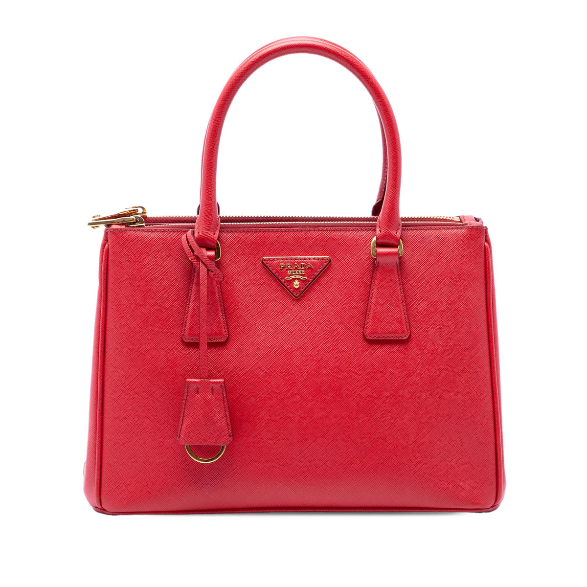 Prada Medium Saffiano Galleria Double Zip Satchel