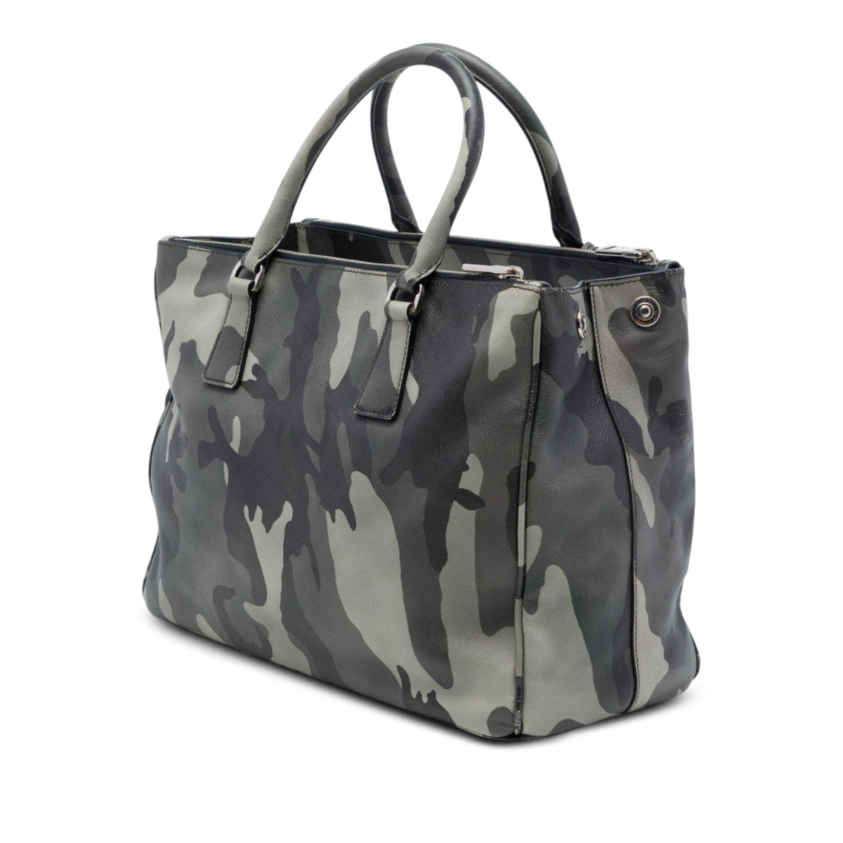 Prada Medium Saffiano Lux Camouflage Galleria Double Zip Satchel