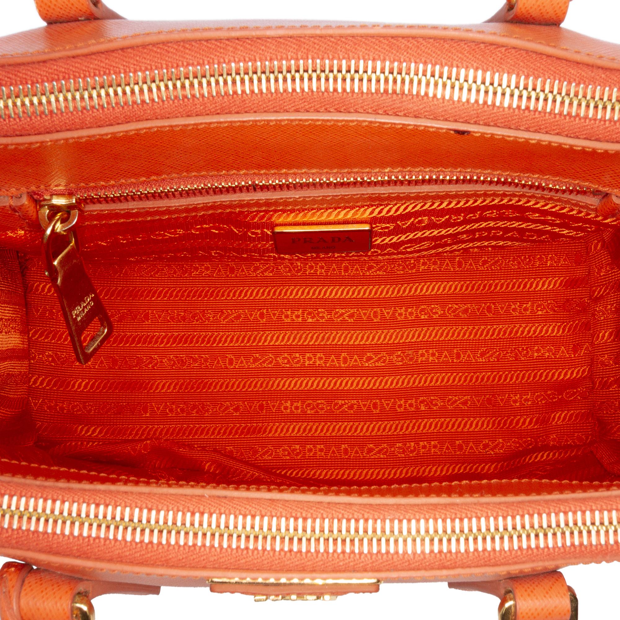 Prada Medium Saffiano Lux Galleria Double Zip Satchel