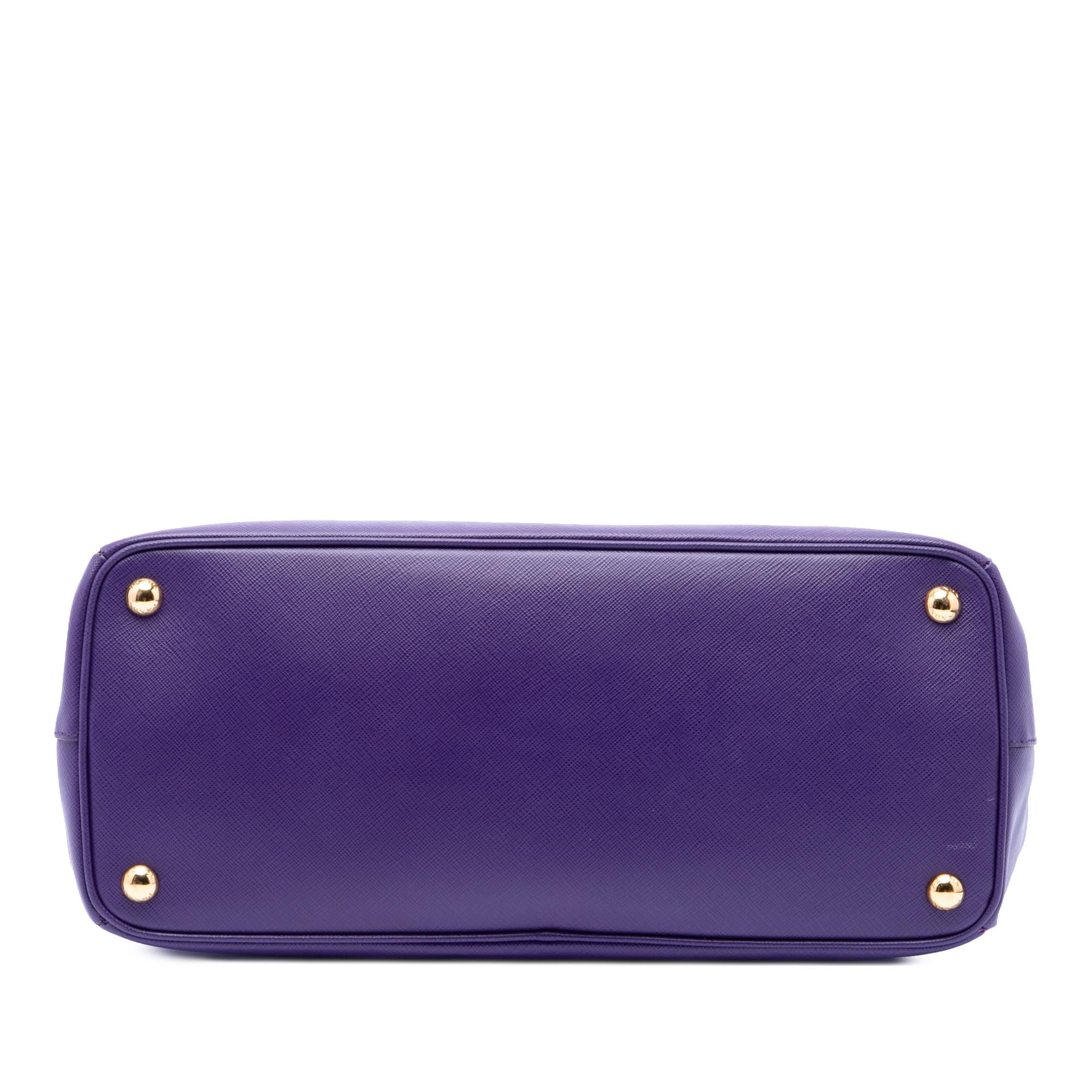 Prada Medium Saffiano Lux Galleria Double Zip Satchel