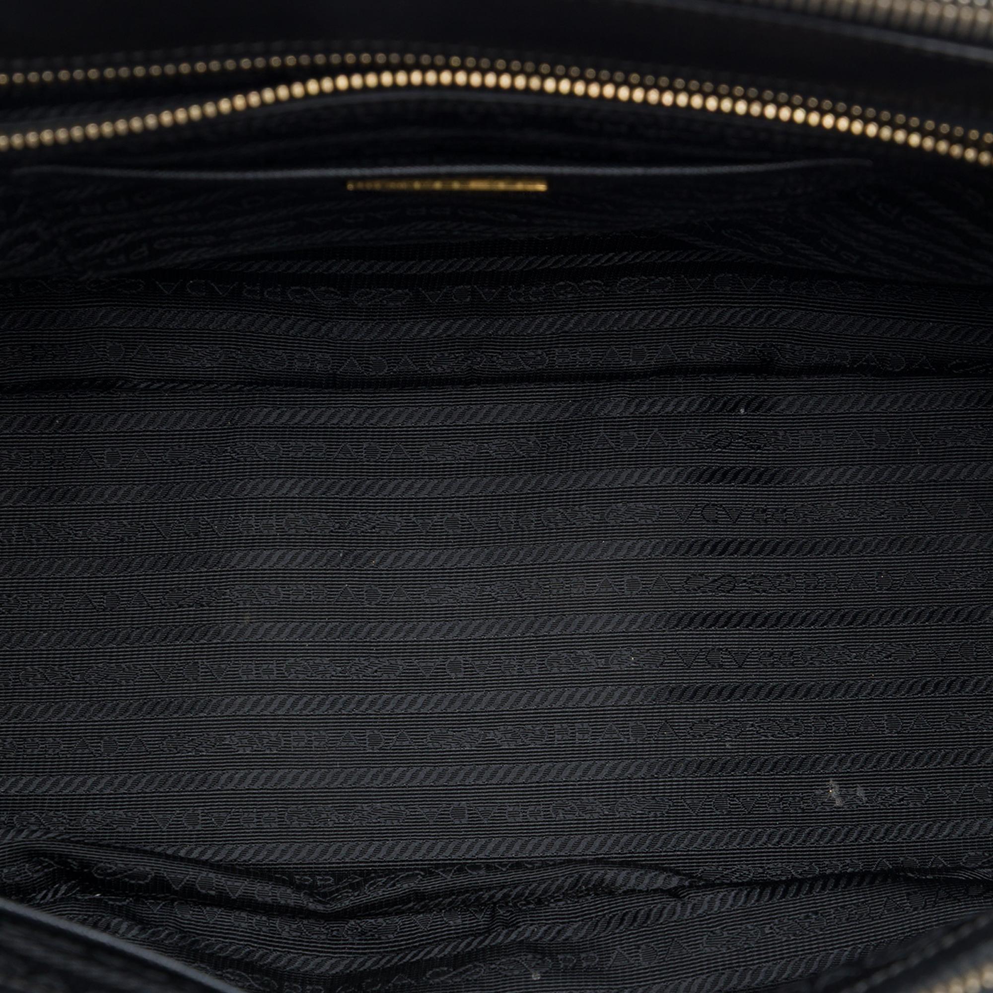 Prada Medium Saffiano Lux Galleria Double Zip Satchel