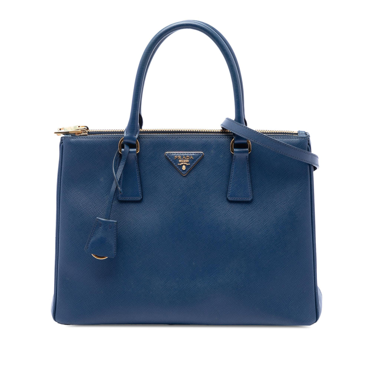 Prada Medium Saffiano Lux Galleria Double Zip Satchel