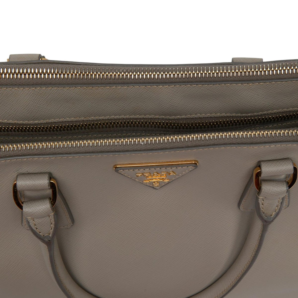 Prada Medium Saffiano Lux Galleria Double Zip Satchel