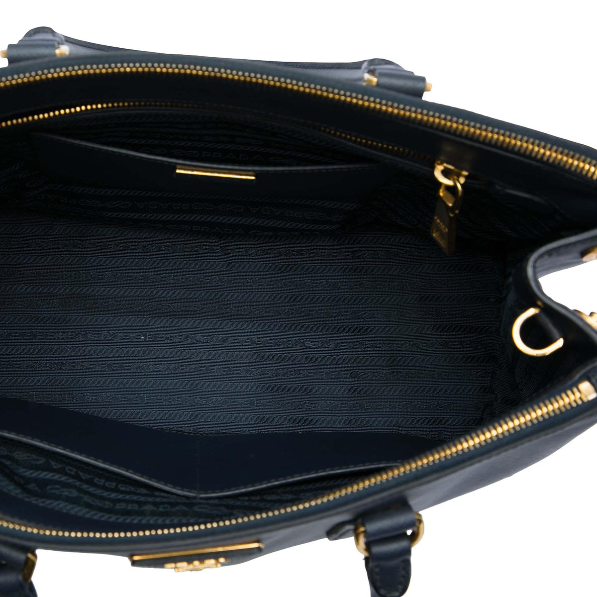 Prada Medium Saffiano Lux Galleria Double Zip Satchel