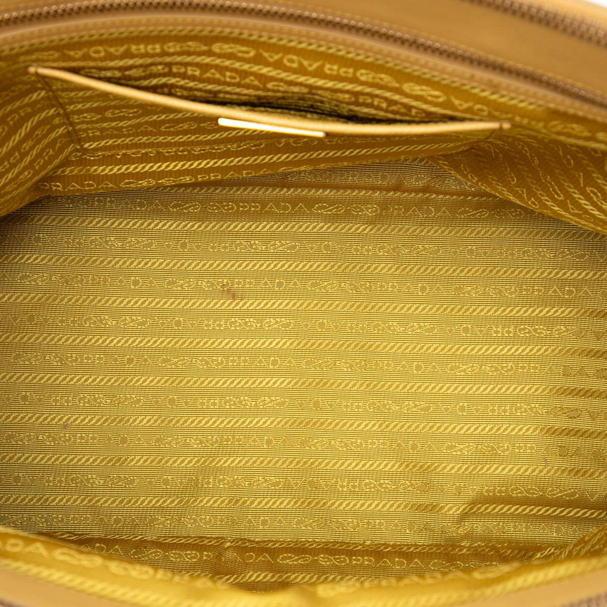 Prada Medium Saffiano Lux Galleria Double Zip Satchel