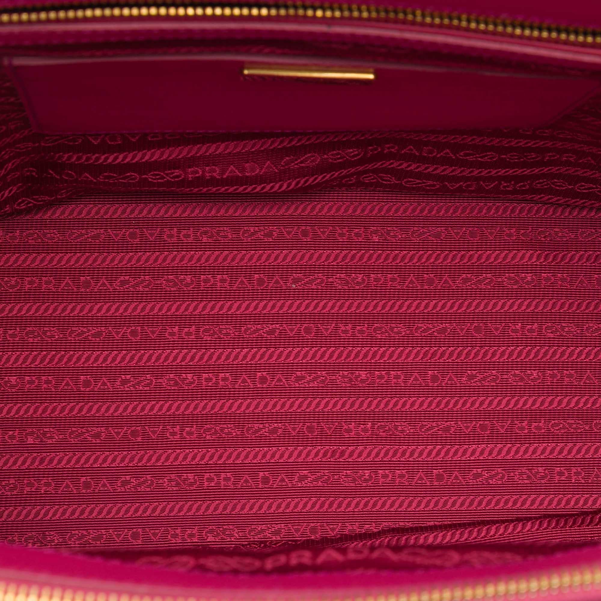 Prada Medium Saffiano Lux Galleria Double Zip Tote