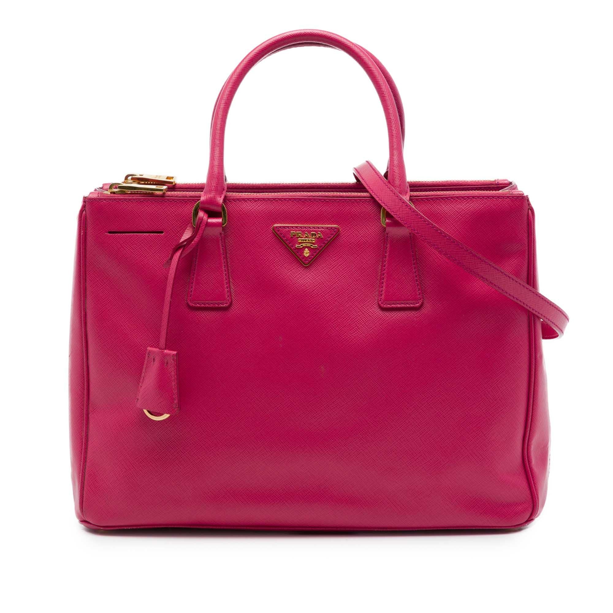 Prada Medium Saffiano Lux Galleria Double Zip Tote
