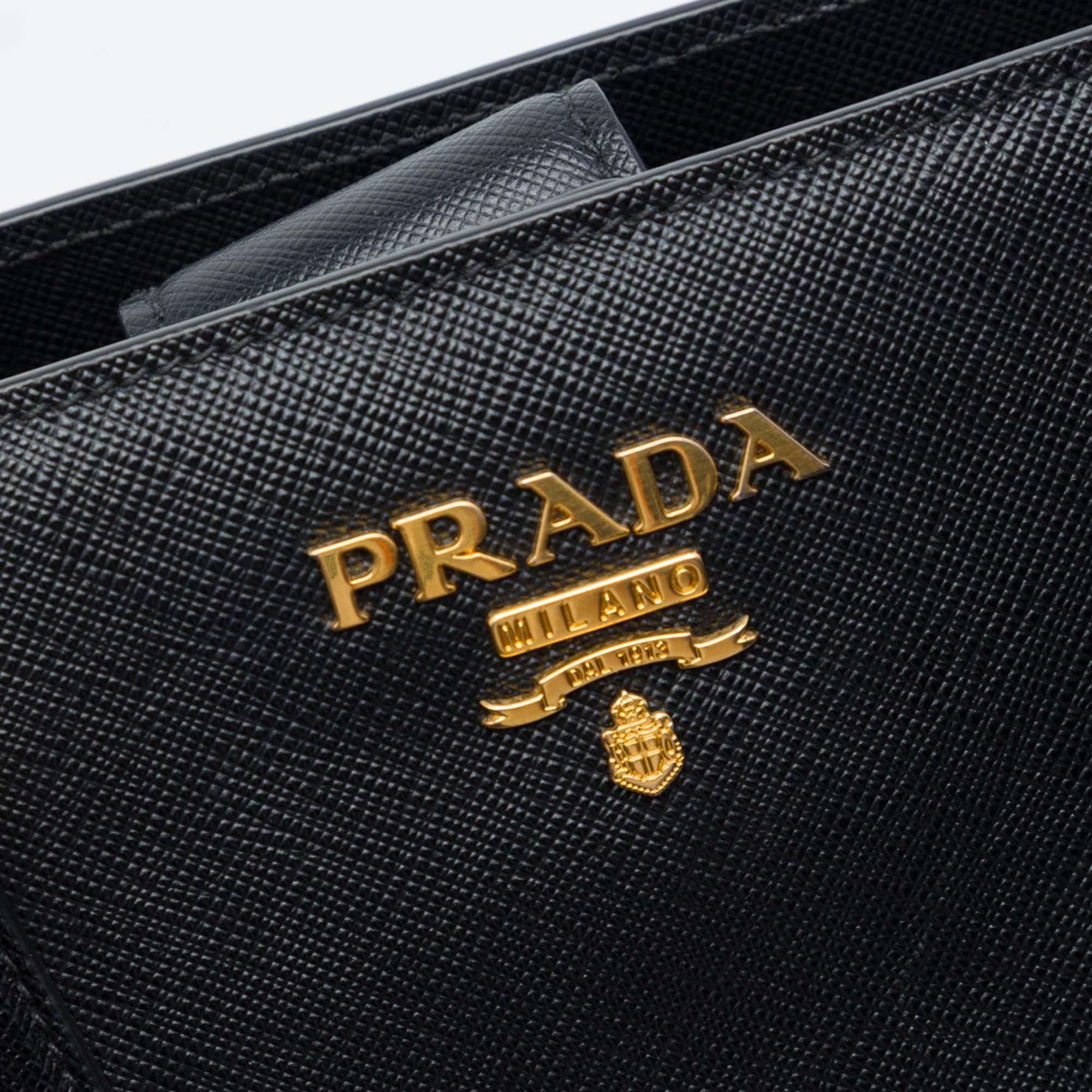 Prada Medium Saffiano Lux Open Convertible Tote