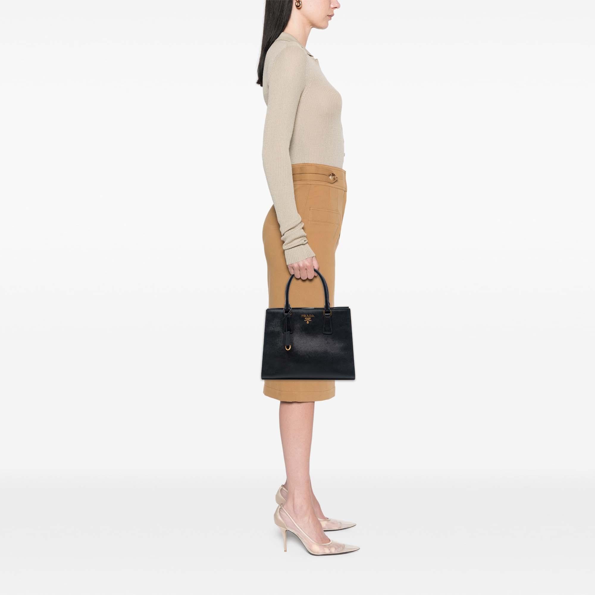 Prada Medium Saffiano Lux Open Convertible Tote
