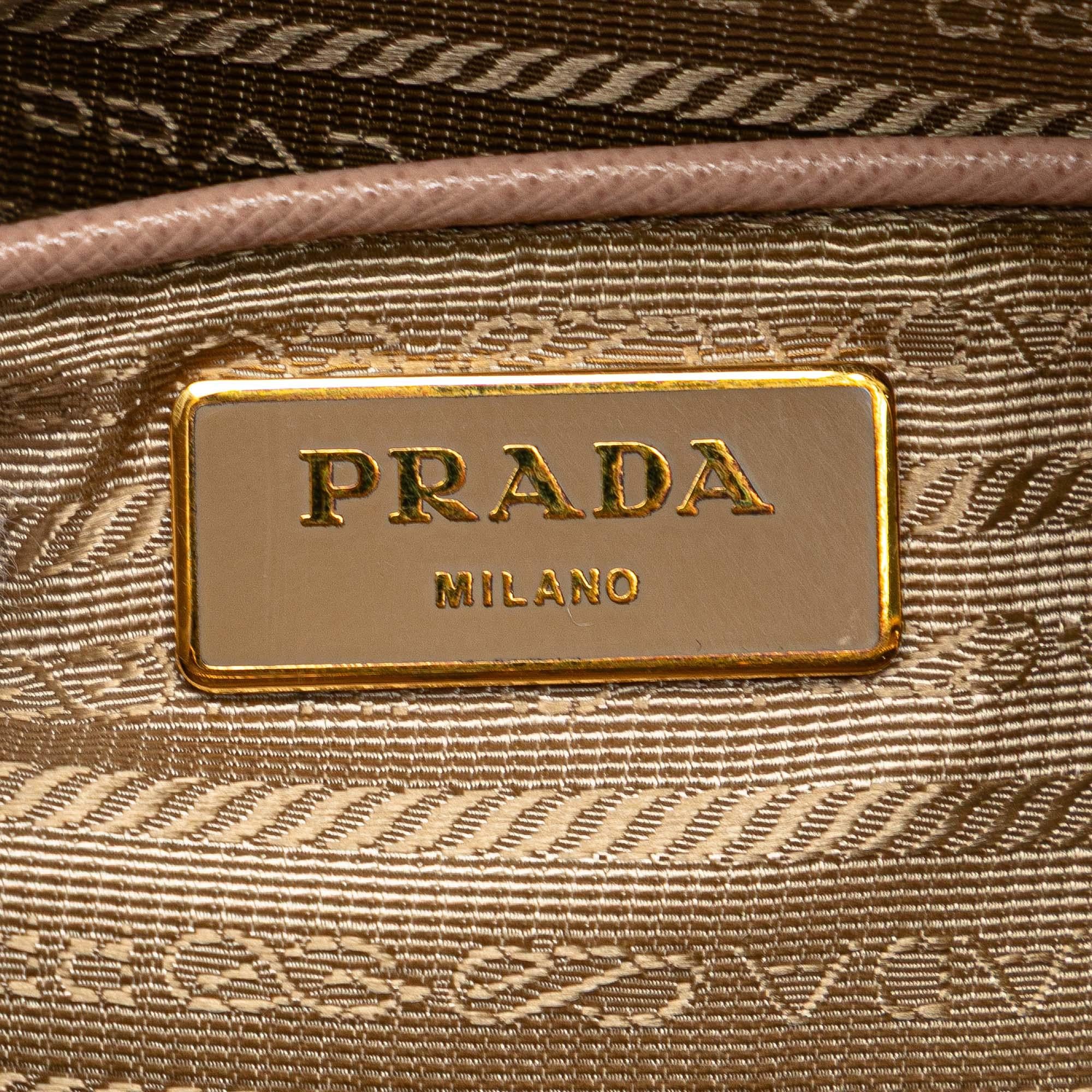 Prada Medium Saffiano Lux Promenade Satchel