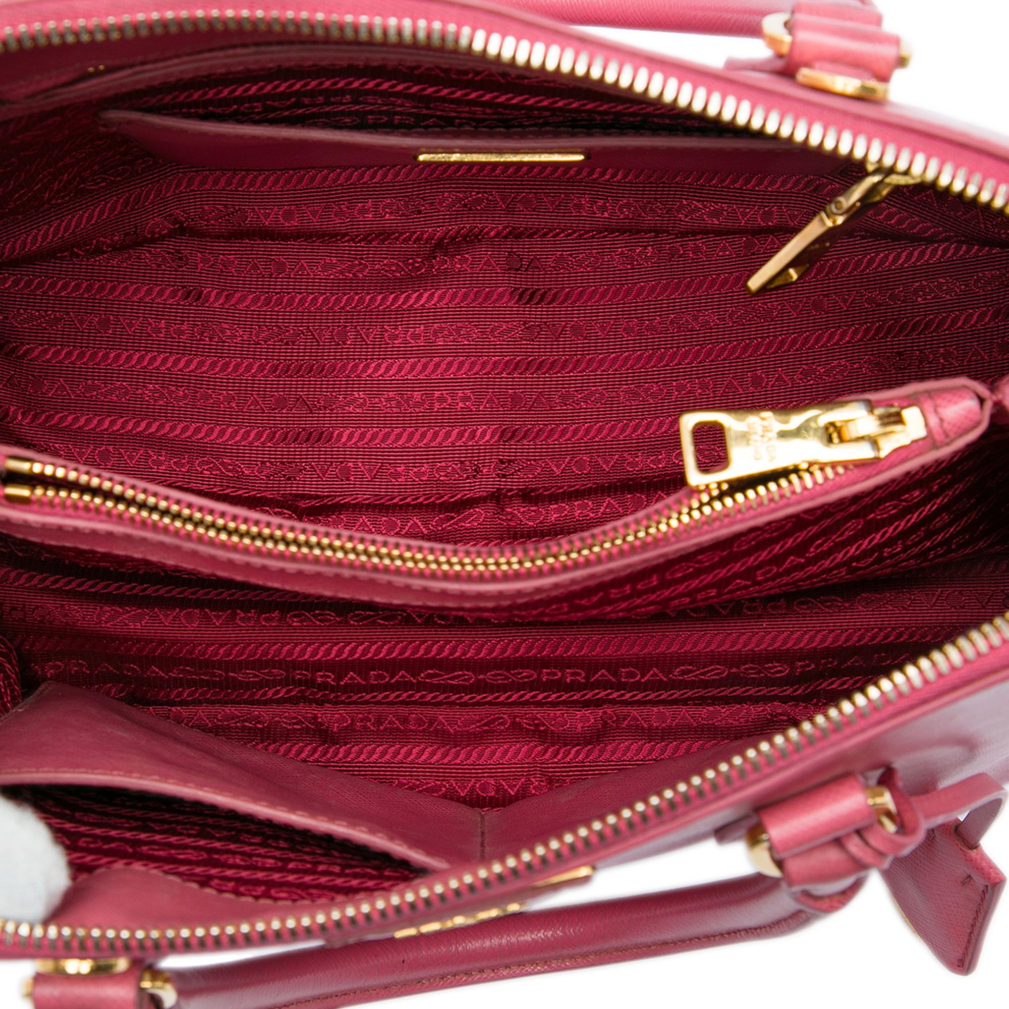 Prada Medium Saffiano Lux Promenade Satchel