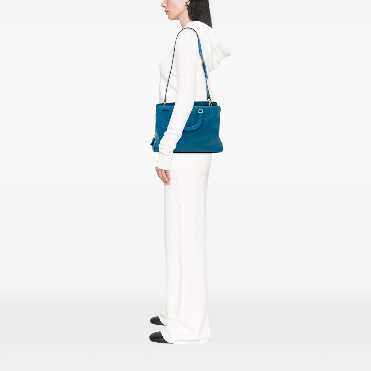 Prada Medium Saffiano Lux Zip Tote