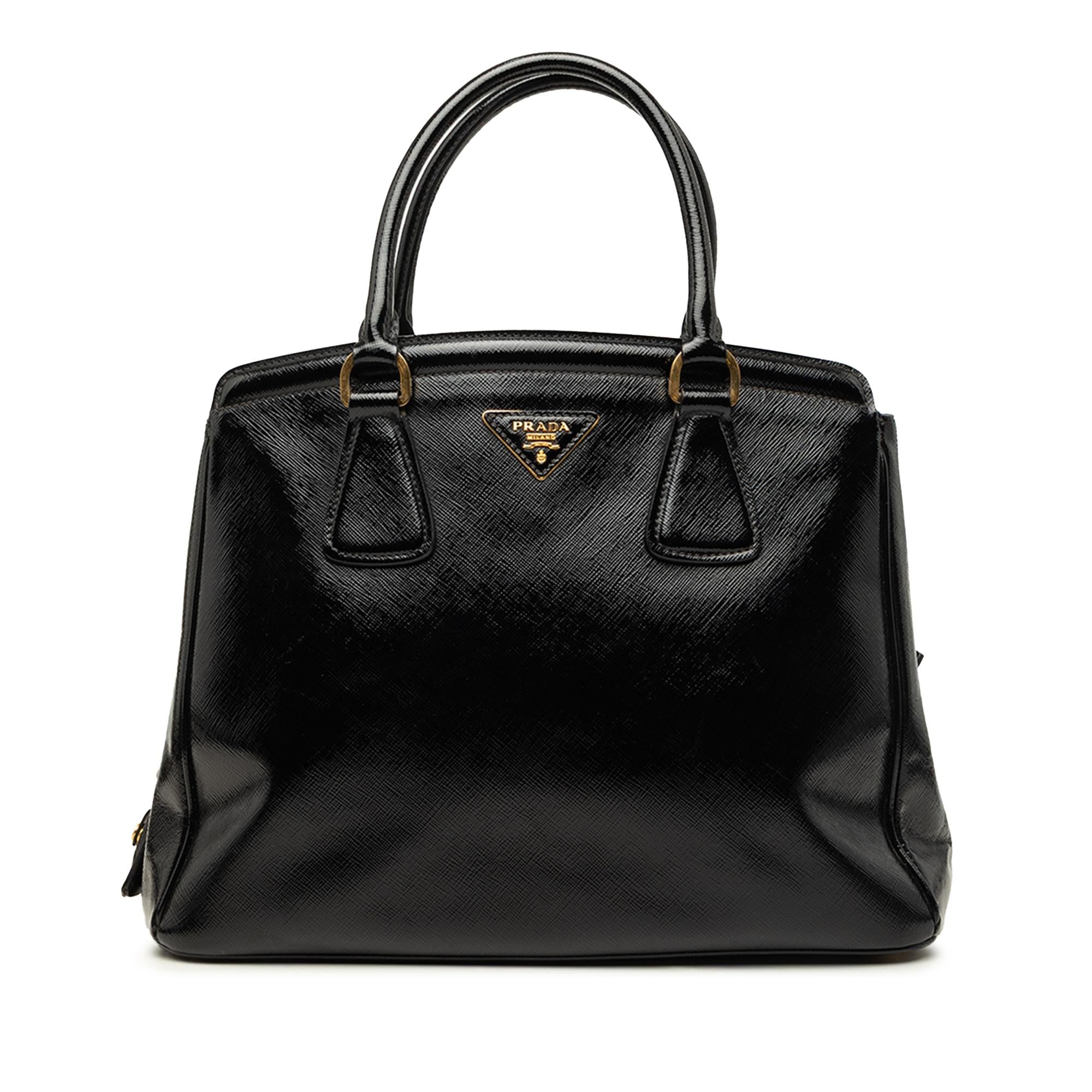 Prada Medium Saffiano Vernice Parabole Tote
